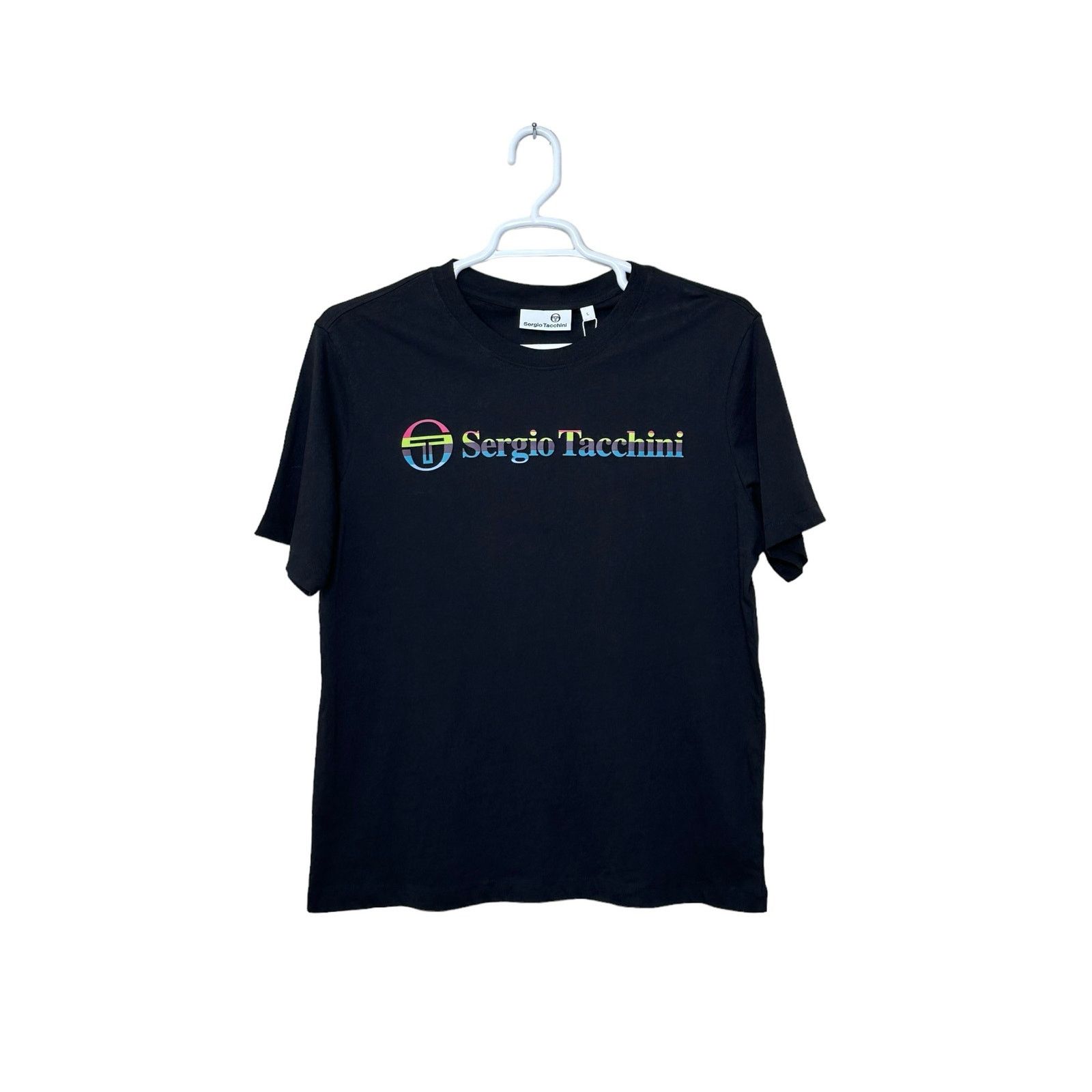Sergio Tacchini Sergio Tacchini black short sleeves T shirt size Large Size US L / EU 52-54 / 3 - 10 Thumbnail