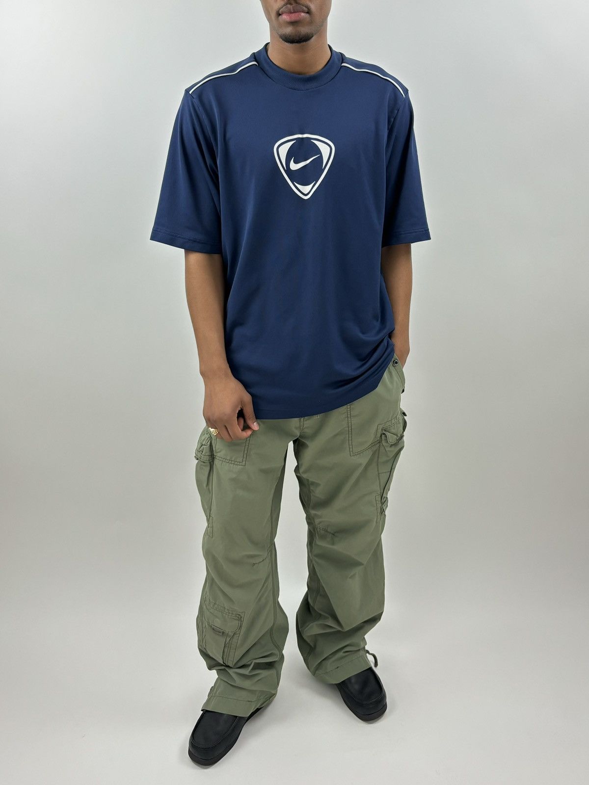 Nike × Vintage vintage Y2K NIKE TEAM Center Swoosh Soccer jersey Size US L / EU 52-54 / 3 - 4 Thumbnail