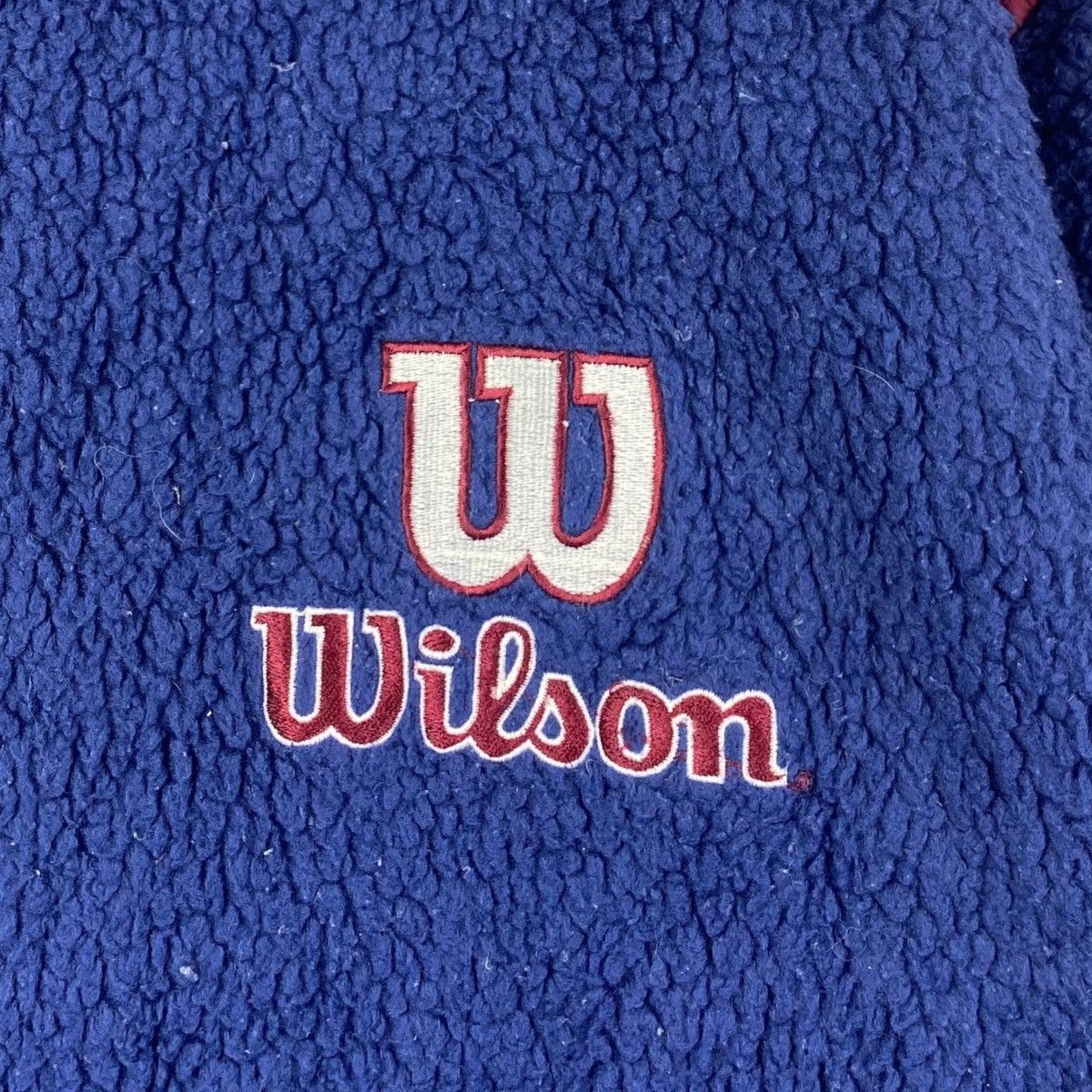 Wilson Vintage 90s WILSON Chicago Usa Fleece Jacket Big Logo Size US XXL / EU 58 / 5 - 2 Thumbnail