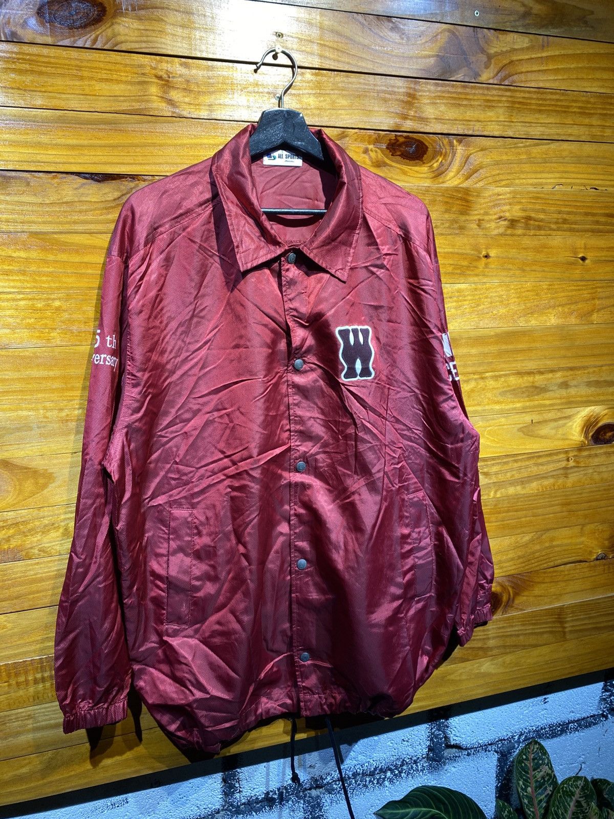 Mizuno Vintage All Sports Maroon Jacket – Snap Button Windbreaker Size US L / EU 52-54 / 3 - 5 Thumbnail
