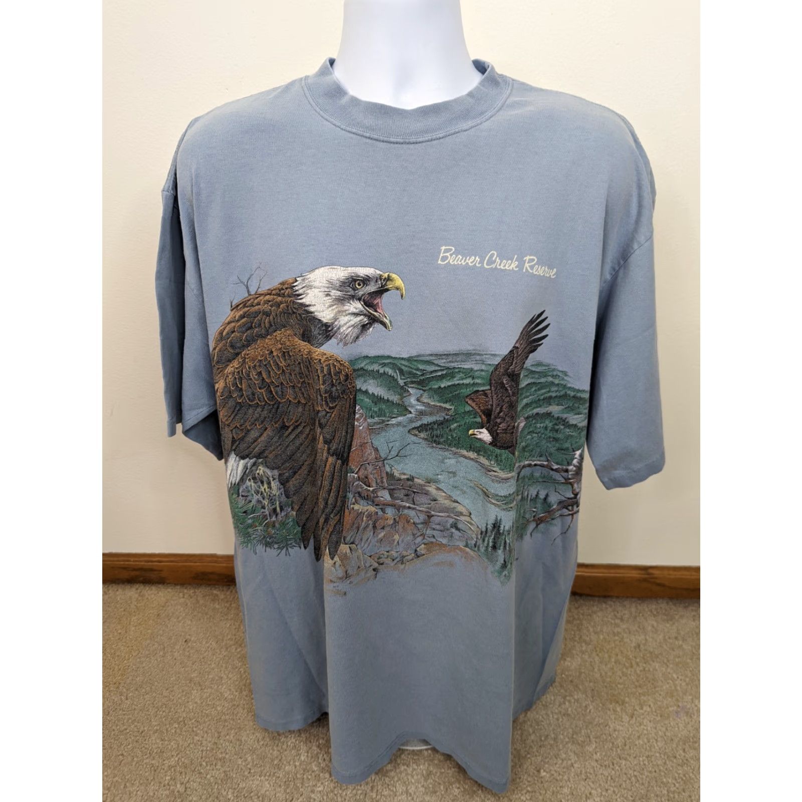 Habitat VINTAGE Habitat American Eagle T-Shirt Beaver Creek Reserve Mens XL Blue Cotton Crew Neck Short Sleeve Pathetic? Size US XL / EU 56 / 4 - 2 Thumbnail