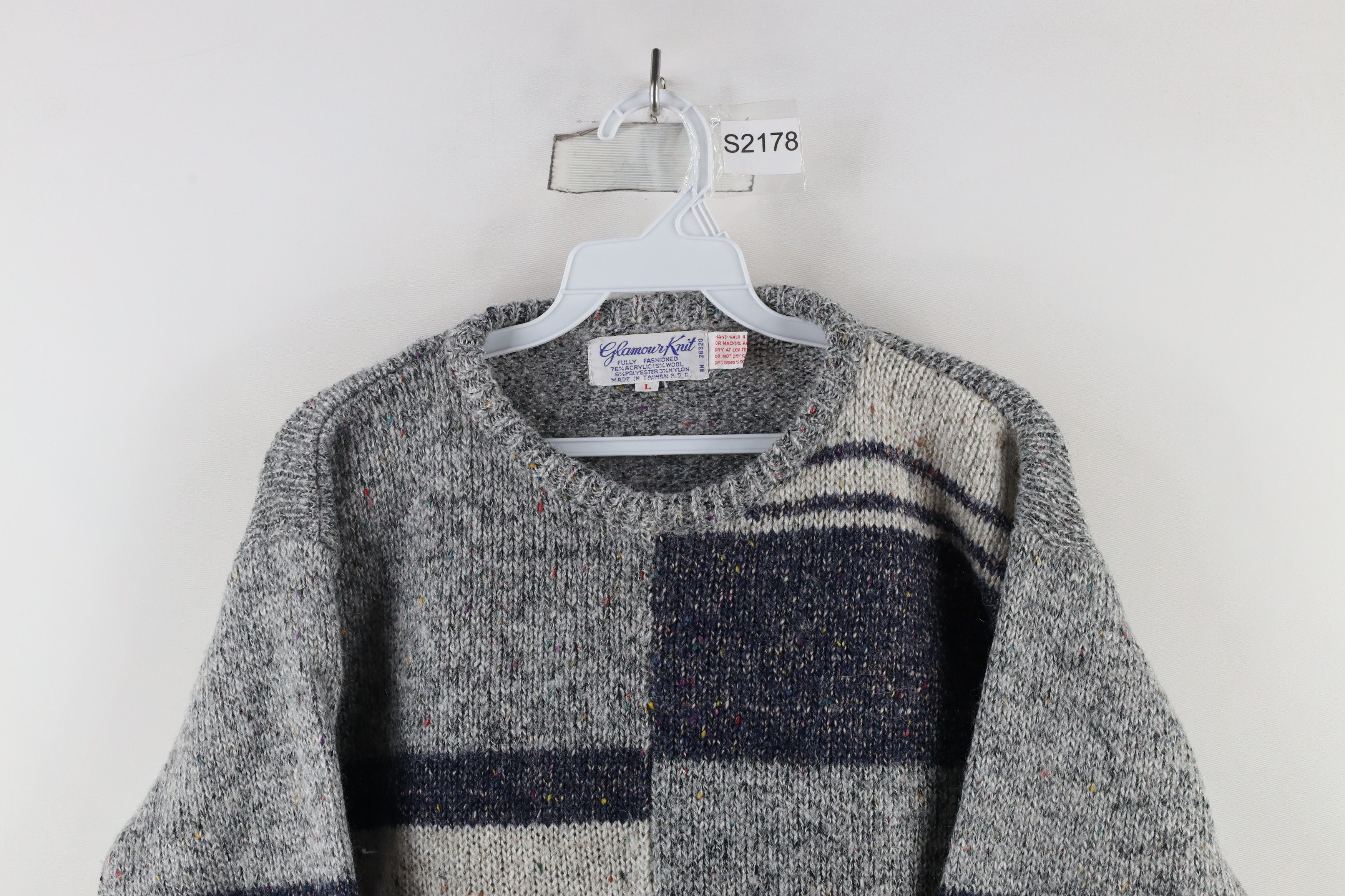Vintage Vintage 70s Rockabilly Knit Rainbow Atomic Fleck Sweater Size L / US 10 / IT 46 - 2 Thumbnail
