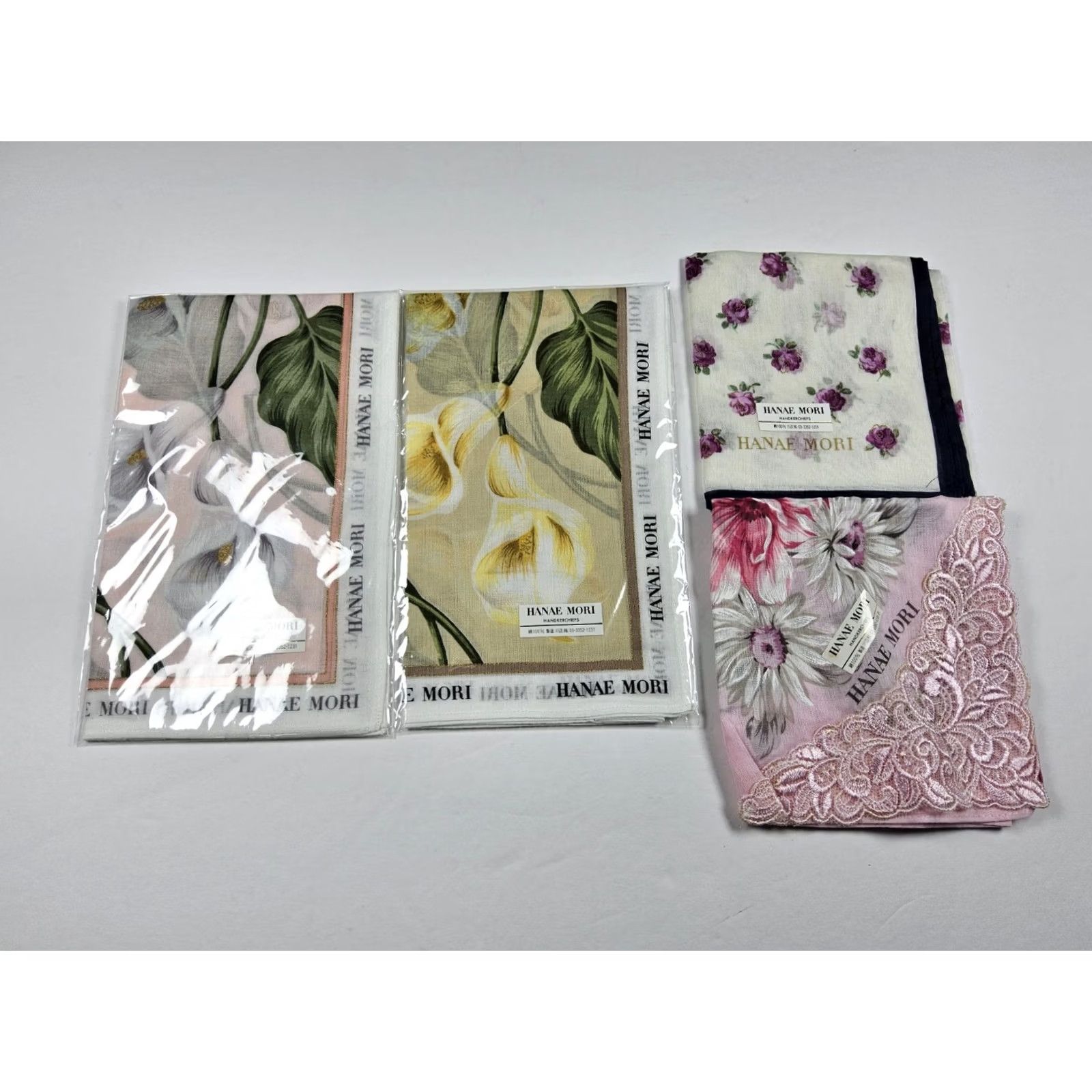 Hanae Mori Hanae Mori Lot Of 4 Handkerchief Neckerchief Bandana Scarf Size ONE SIZE - 2 Thumbnail