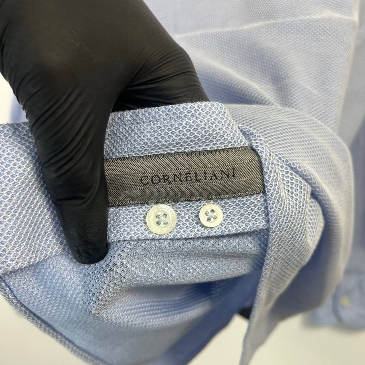 Corneliani Corneliani Button Up Dress Shirt Blue Pattern Luxury XL Size US XL / EU 56 / 4 - 5 Thumbnail
