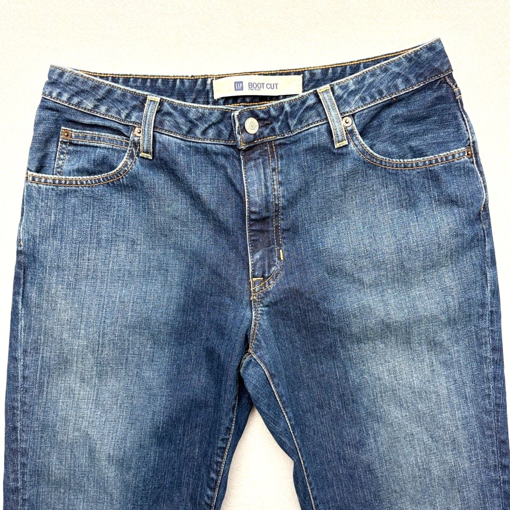Gap VINTAGE Gap Jeans 12 LONG Blue Y2K Boot Cut Mid Rise Stretch Denim Size 34" / US 12 / IT 48 - 3 Thumbnail