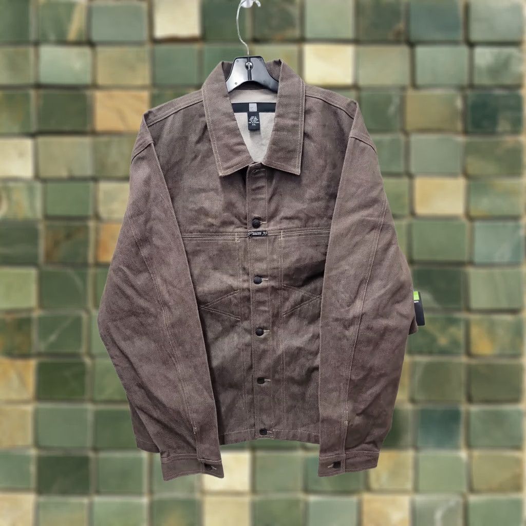 Vintage VINTAGE Marithe + Francois Girbaud Jacket Mens Trucker Denim Brown 2XL NWT Casual Size US XL / EU 56 / 4 - 1 Thumbnail