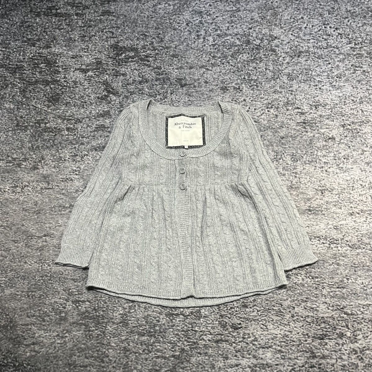 Abercrombie & Fitch Vintage Y2K Abercrombie & Fitch Babydoll Cable Knit Cardigan Size M / US 6-8 / IT 42-44 - 1 Thumbnail