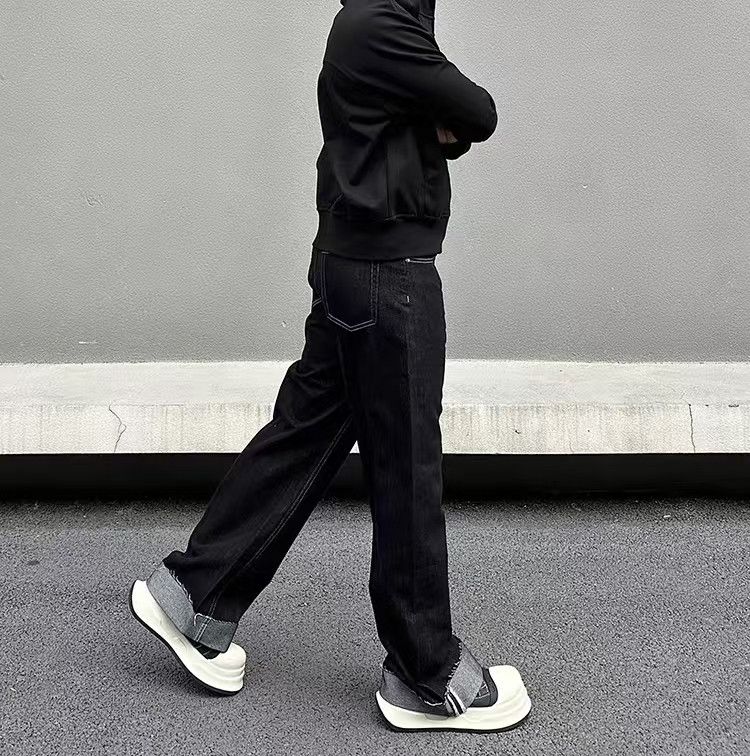 Japanese Brand × Jean Vintage Street Loose Casual Black Jeans Size US 28 / EU 44 - 4 Thumbnail