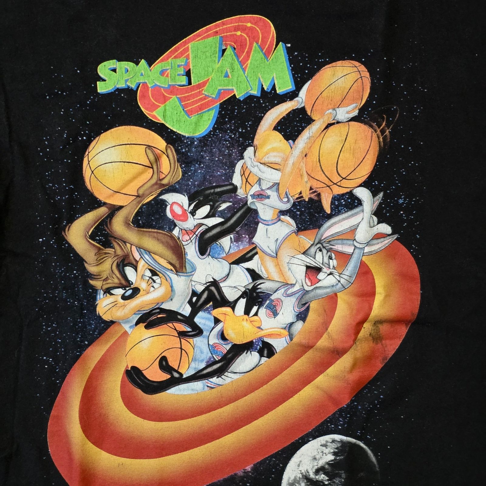 Jordan Brand Space Jam T-Shirt Men’s L Black Looney Tunes + Free DVD Size US L / EU 52-54 / 3 - 2 Thumbnail