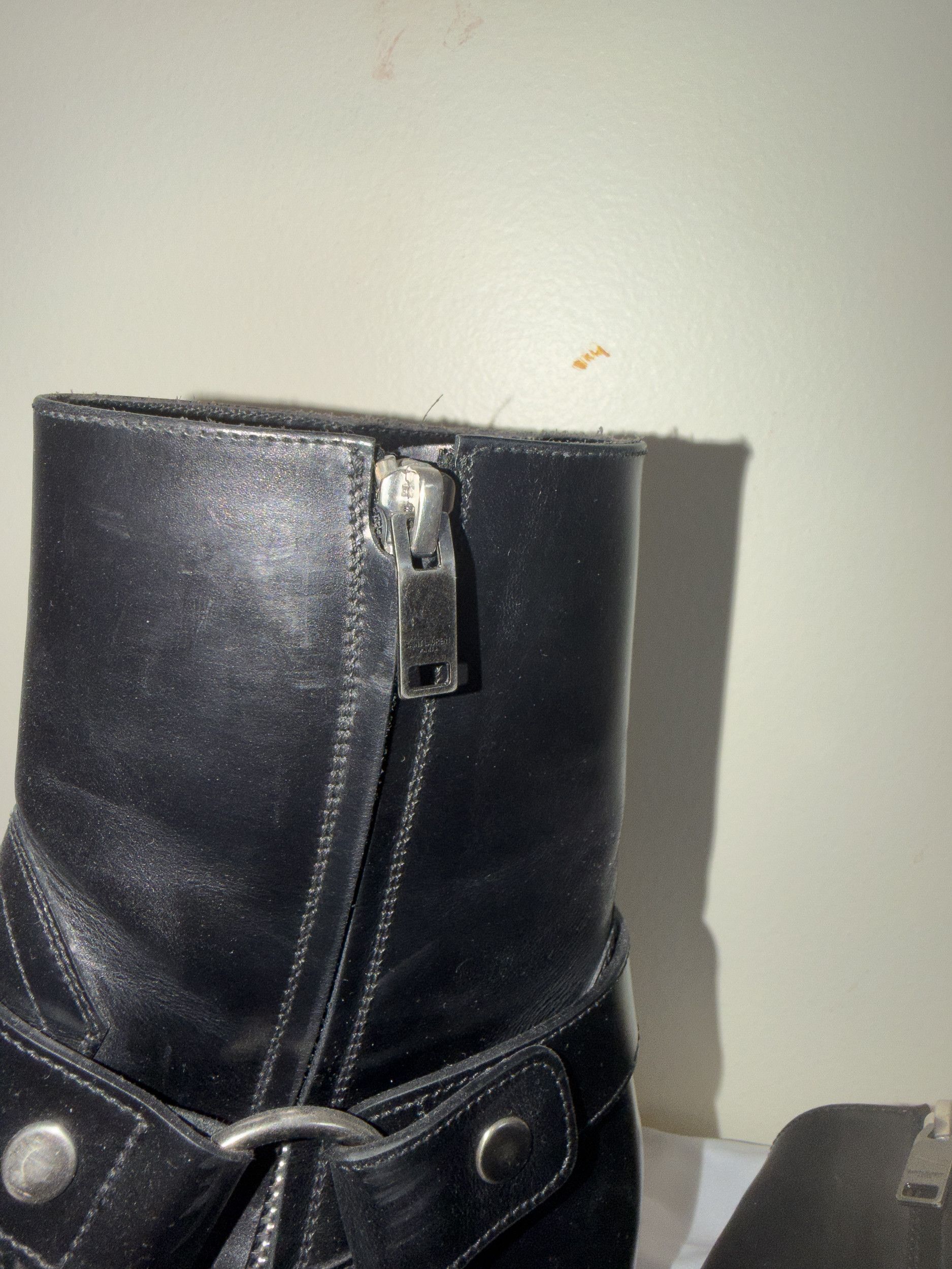 Saint Laurent Paris WYATT HARNESS BOOTS IN SMOOTH LEATHER Size US 7 / EU 40 - 6 Thumbnail