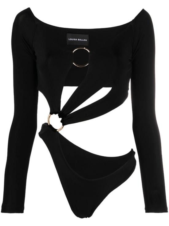 Louisa Ballou LOUISA BALLOU Women Bodysuit Tops 111007 0999 Black Size L / US 10 / IT 46 - 1 Thumbnail