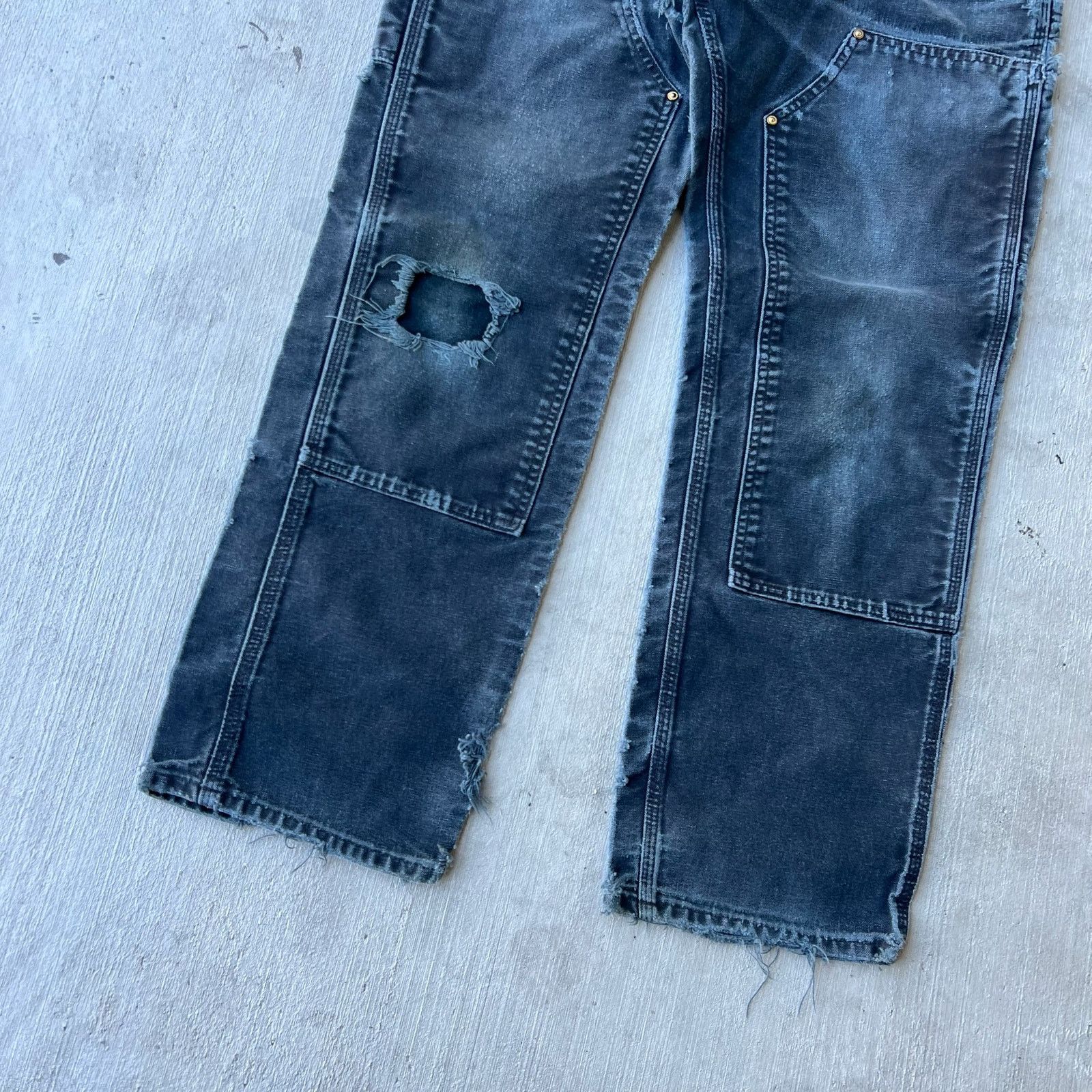 Carhartt × Vintage Carhartt black faded double knee work wear carpenter pants Size US 29 - 8 Thumbnail