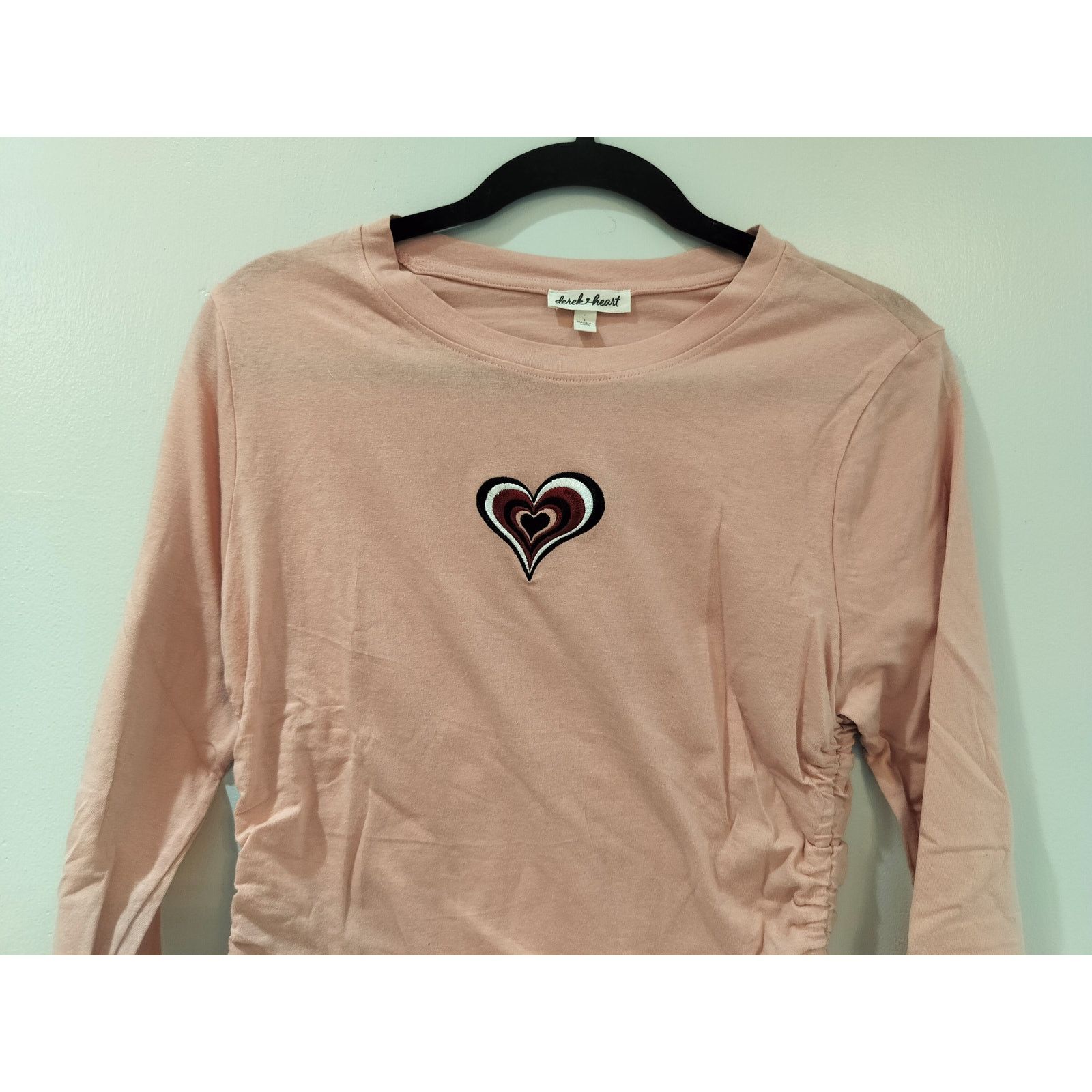 Other Derek Heart Blush Pink Ruched Long Sleeve Top Junior's L Size L / US 10 / IT 46 - 3 Thumbnail