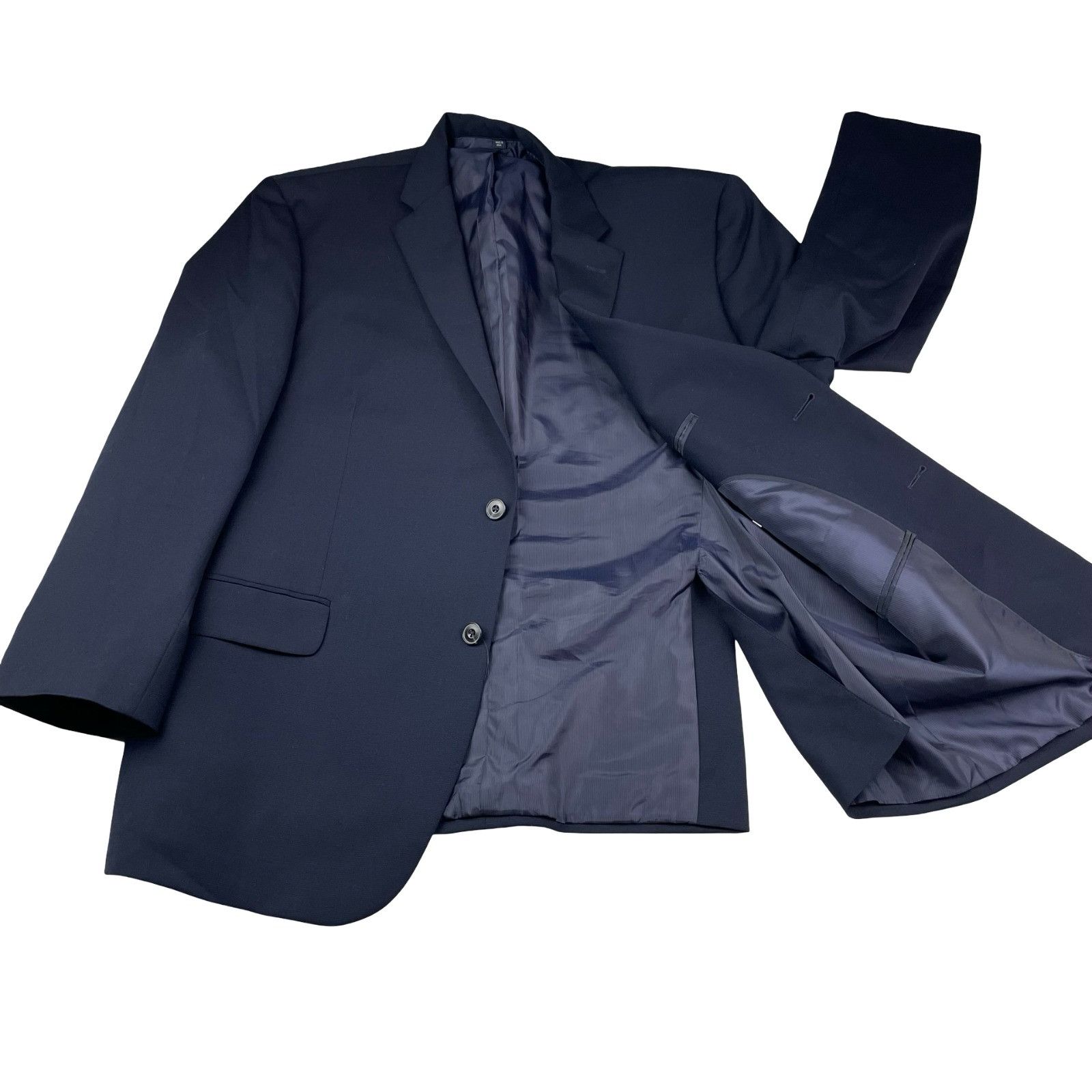 Jos. A. Bank Jos A Bank Men's Wool Blend 2-Button Tailored Fit Blazer Nav Size 46R - 3 Thumbnail