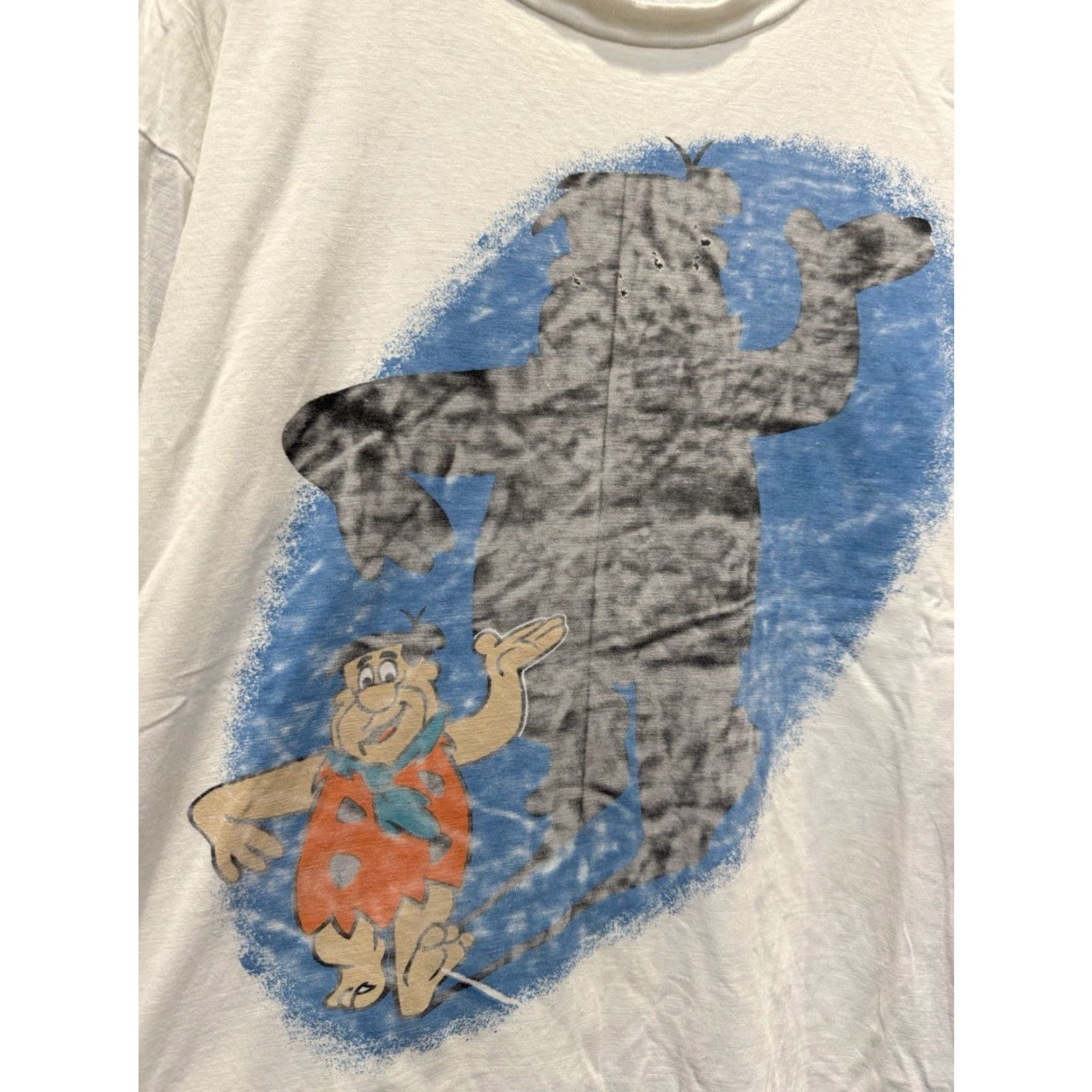 FRED VINTAGE The Flintstones White Fred Flintstone Tee Shirt XL Men 90s Shirt Size US XL / EU 56 / 4 - 4 Thumbnail