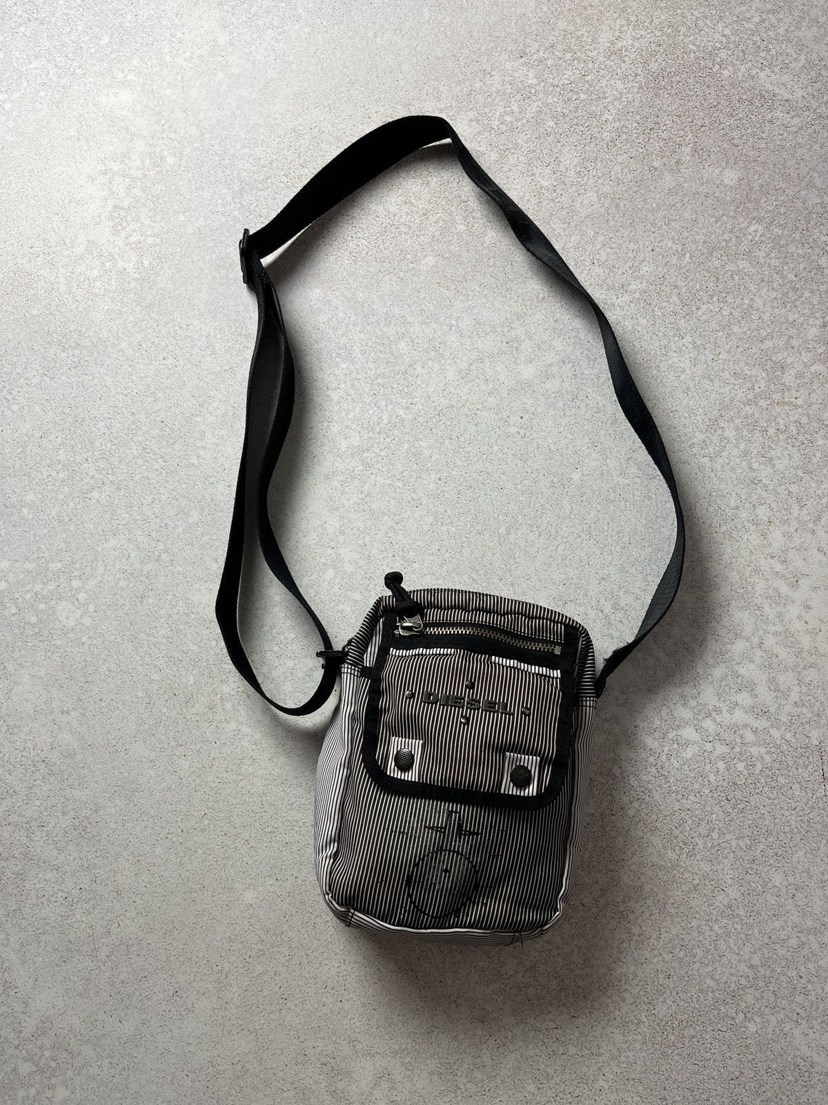 Diesel DDP DIESEL Y2K Striped Nylon Crossbody Bag Avant Garde Size ONE SIZE - 3 Thumbnail