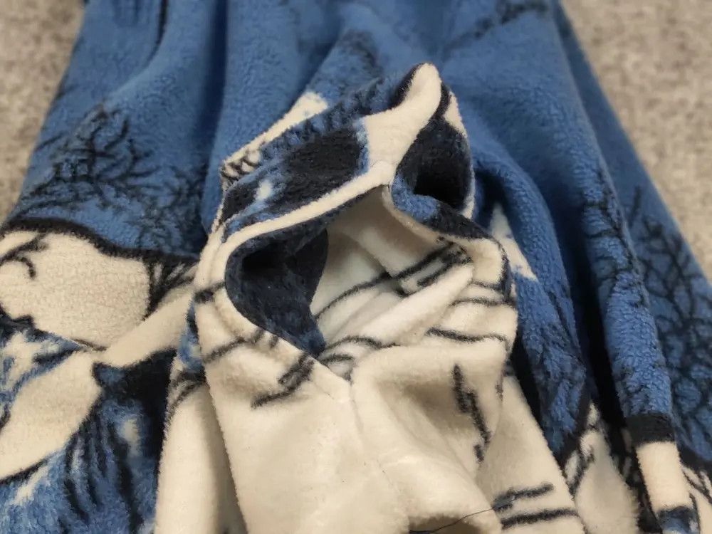 Vintage Vintage 90's Fleece Zip Jacket Over Art Winter Wolf Hype Size US S / EU 44-46 / 1 - 8 Thumbnail