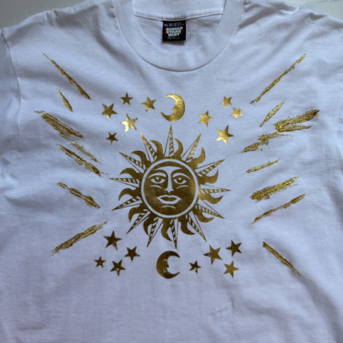 Fruit Of The Loom Vintage Golden Eclipse T-Shirt Size US XL / EU 56 / 4 - 4 Thumbnail