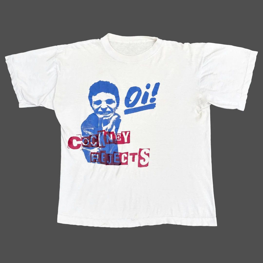 Band Tees Cockney Rejects 1980 80s Vintage Oi! UK Band Tour T-Shirt Size US XL / EU 56 / 4 - 1 Thumbnail