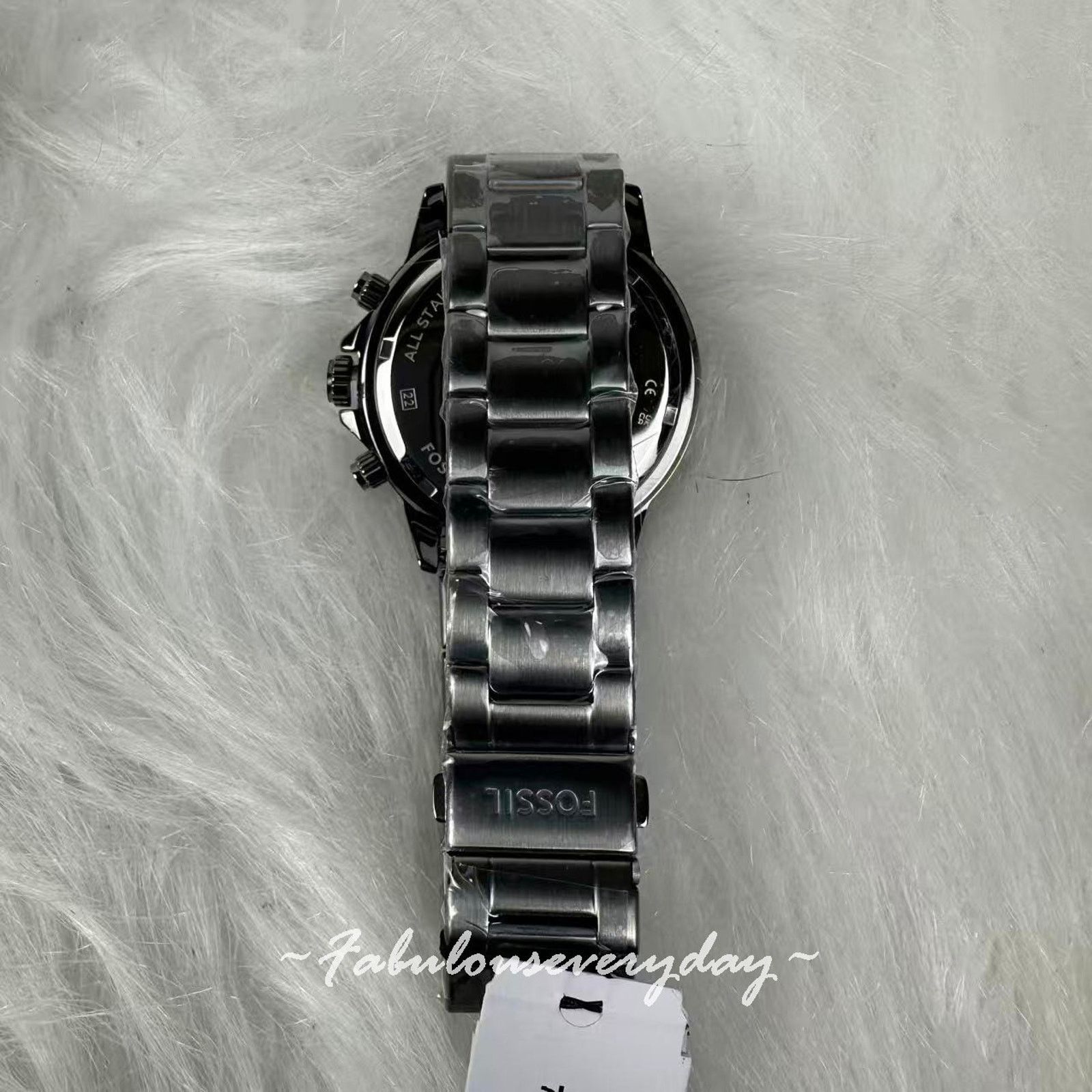 Fossil Fossil Men Bannon Multifunction Smoke Stainless Steel Watch Size ONE SIZE - 6 Thumbnail