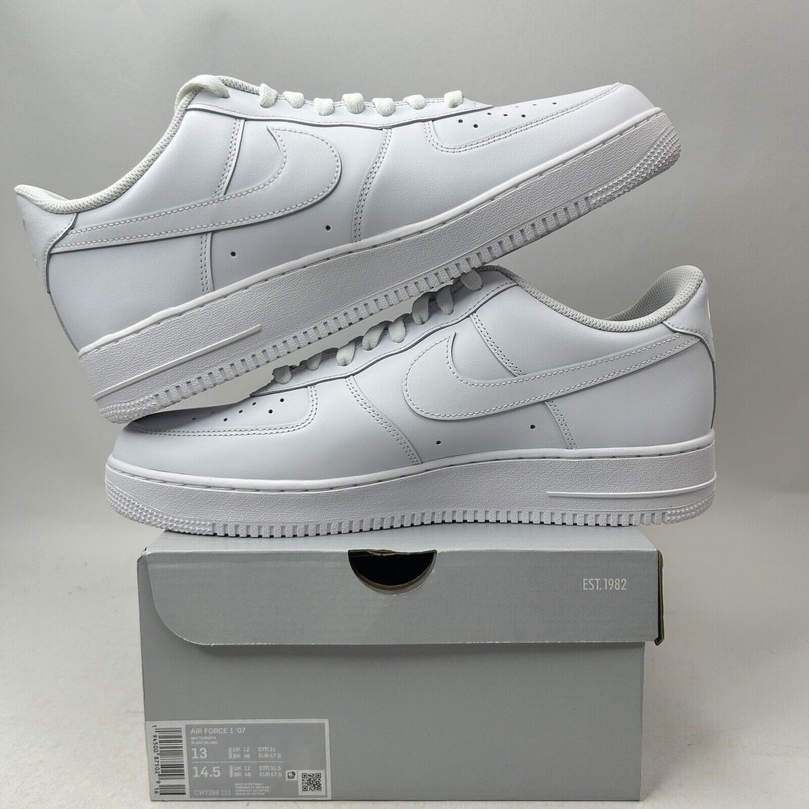 Nike Nike Shoes Air Force 1 '07 Low “Triple White” 2024 Size US 13 / EU 46 - 3 Thumbnail
