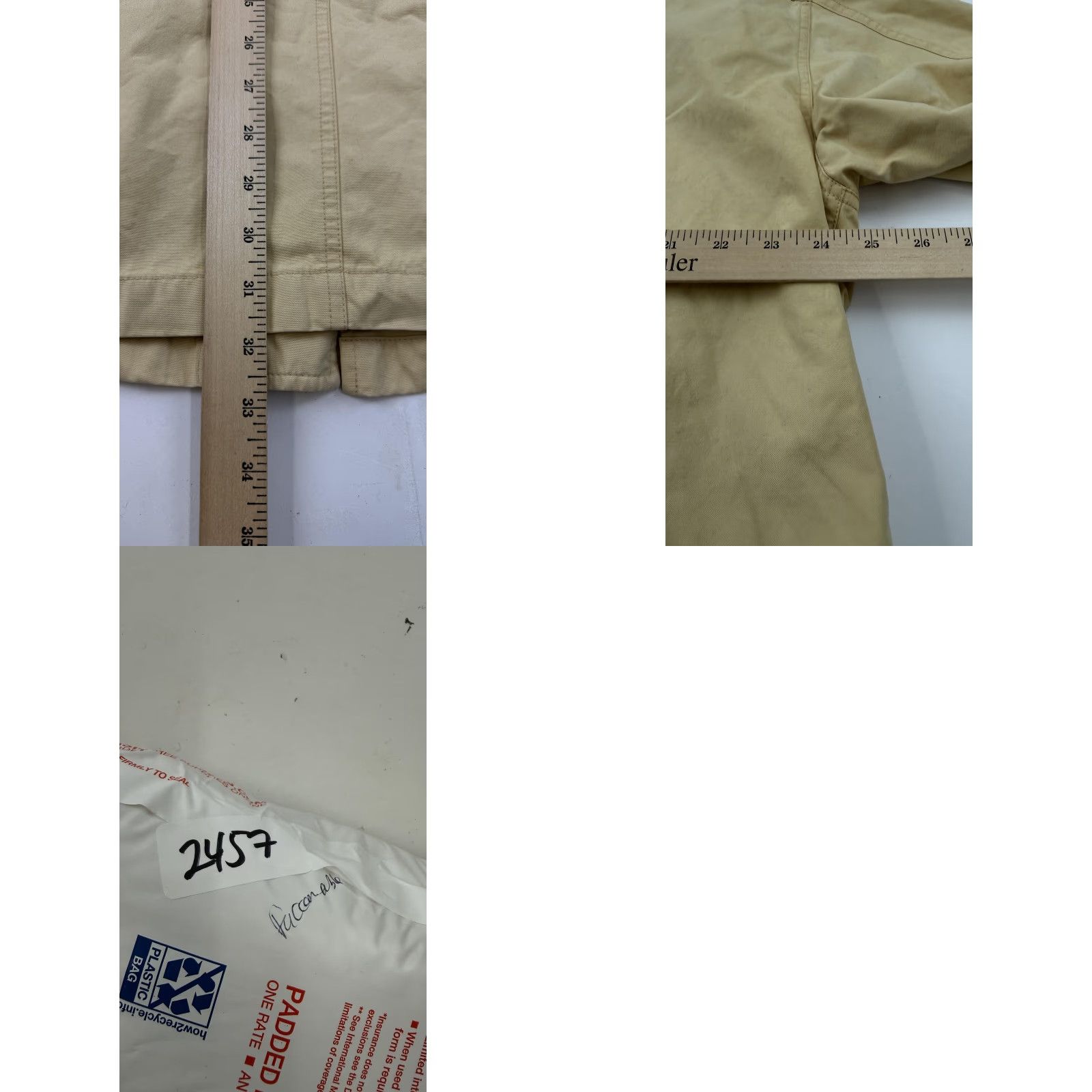 Faconnable Faconnable Jeans Coat Mens Large Beige Cotton Canvas Field Military Jacket Size US 33 - 9 Thumbnail