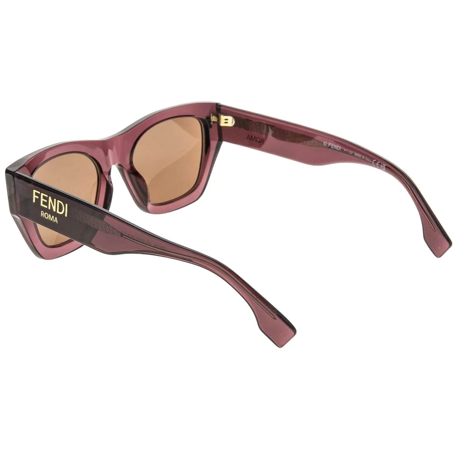 Fendi FENDI ROMA 40100 Burgundy Logo Fashion Sunglasses FE40100I Size ONE SIZE - 7 Thumbnail