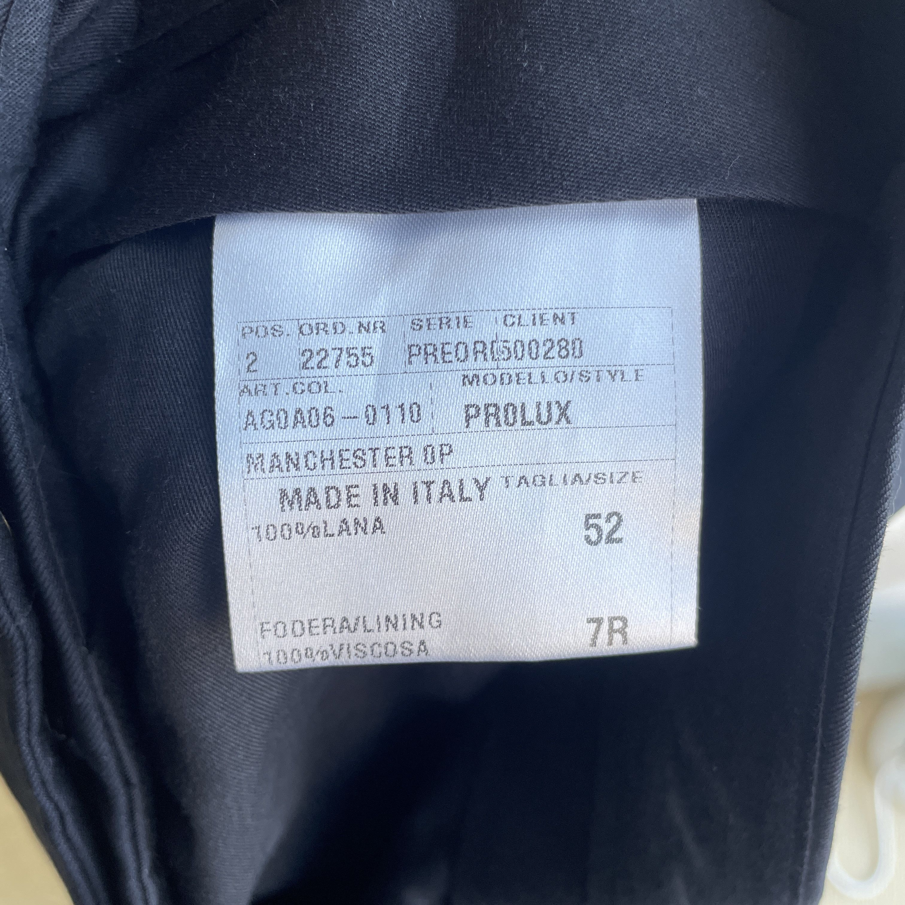 Caruso Raffaele Caruso Solid Dark Navy Wool Suit Trousers Size 42R - 7 Thumbnail