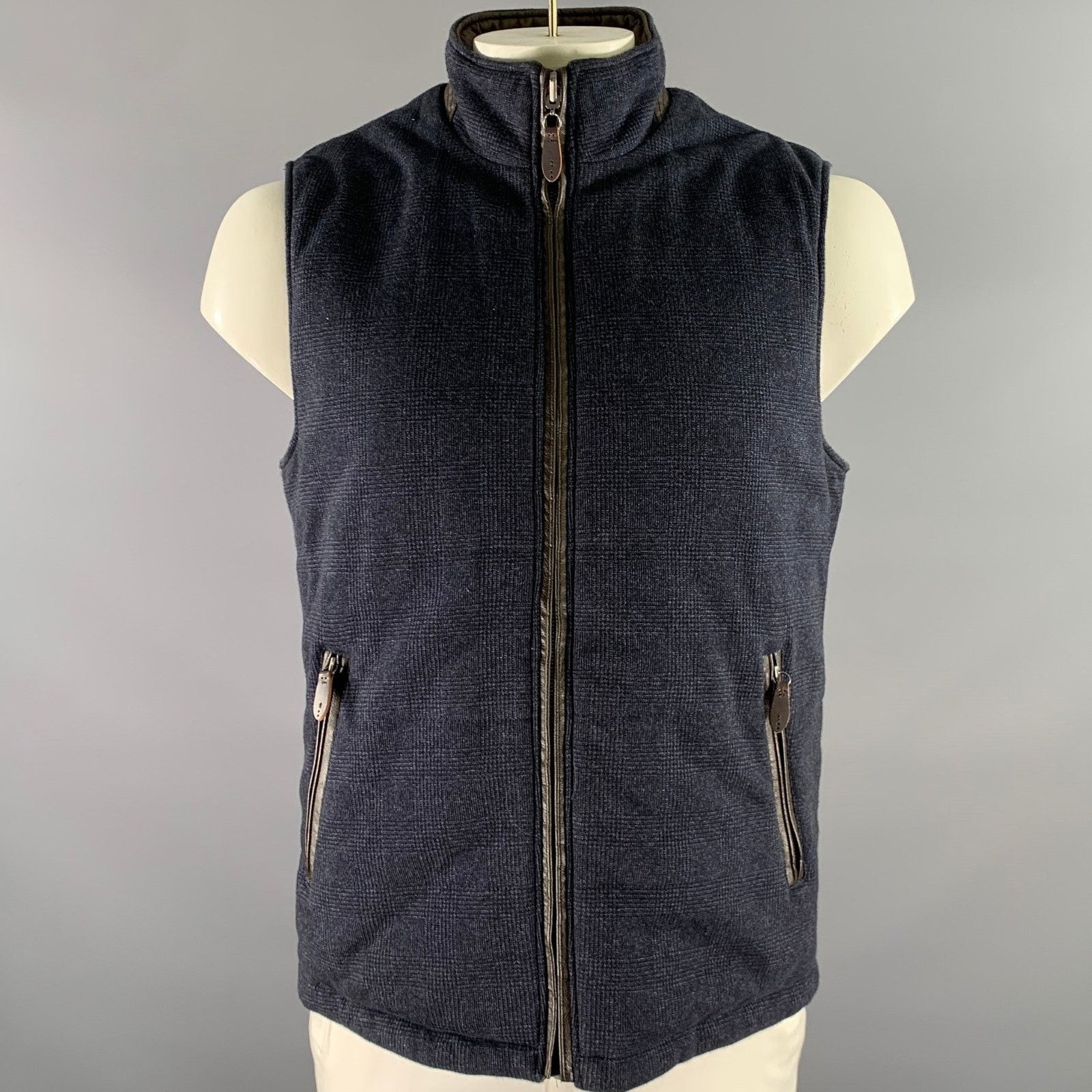 Johnston & Murphy JOHNSTON MURPHY Size L Brown Blue Reversible Vest Size US L / EU 52-54 / 3 - 1 Thumbnail