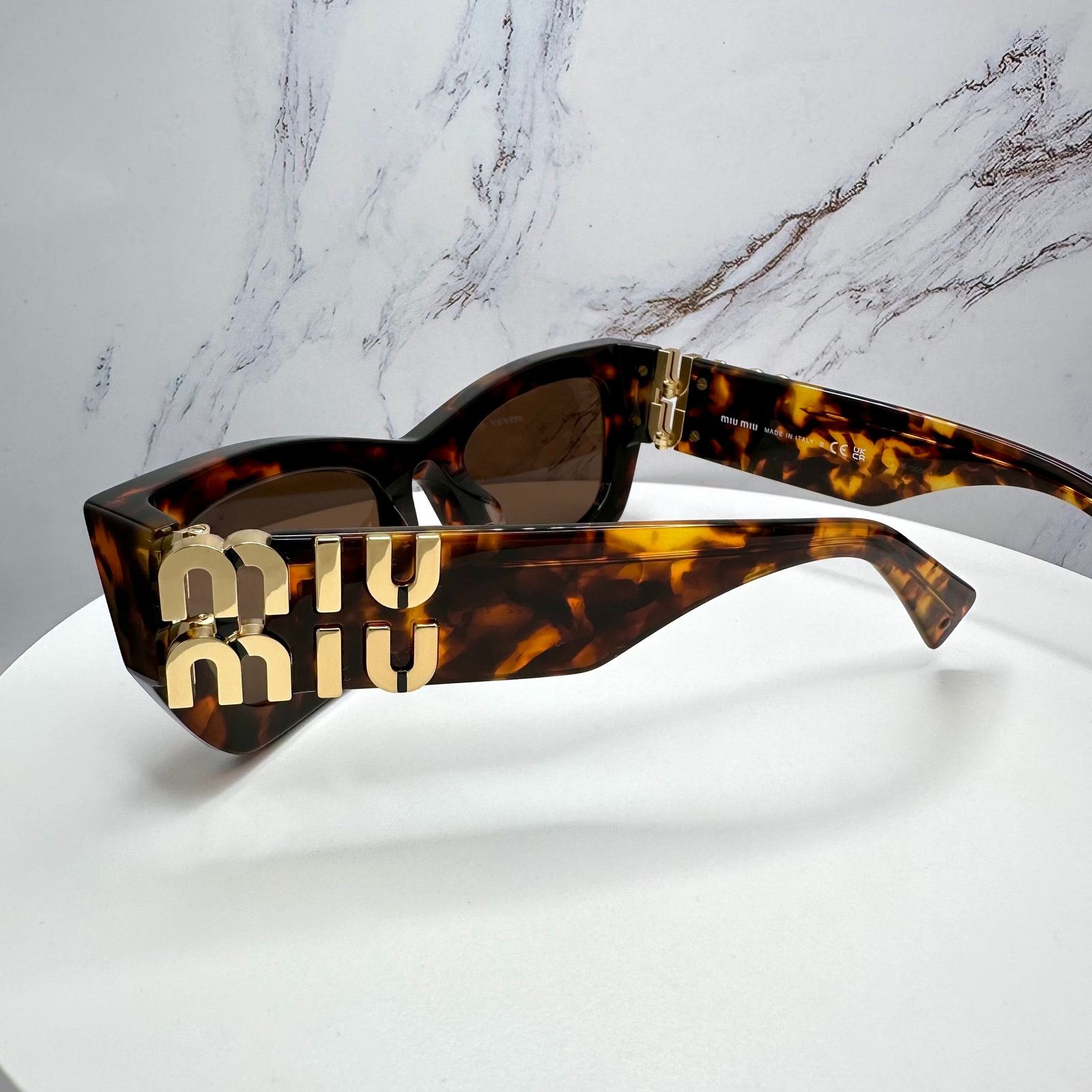 Miu Miu New MIU MIU Sunglasses Runway Glimpse Authentic Brown Square Size ONE SIZE - 8 Thumbnail