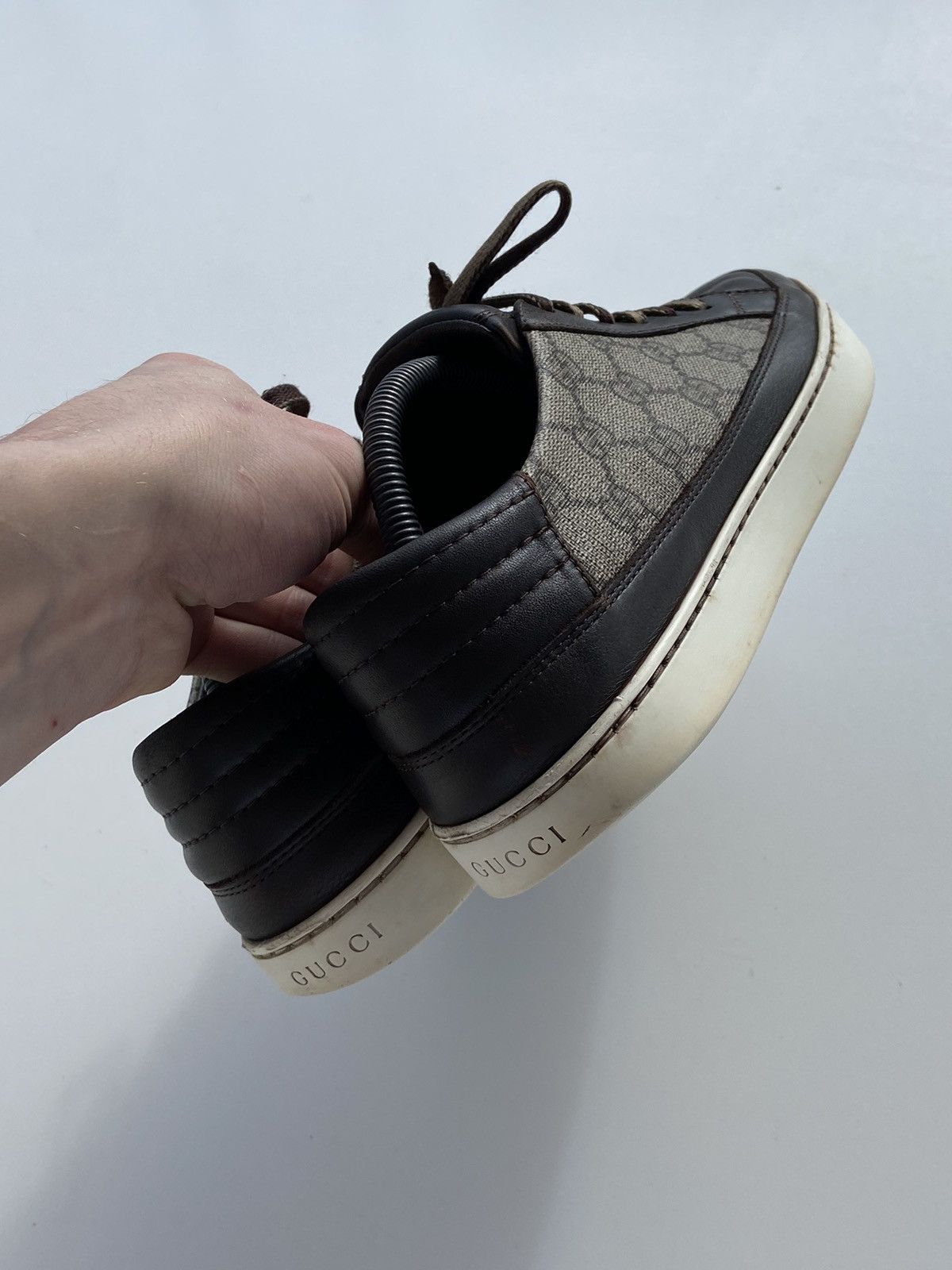 Gucci Gucci Sneakers Low Top Monogram GG Brown Leather US8 EUR-41 Size US 8 / EU 41 - 11 Thumbnail