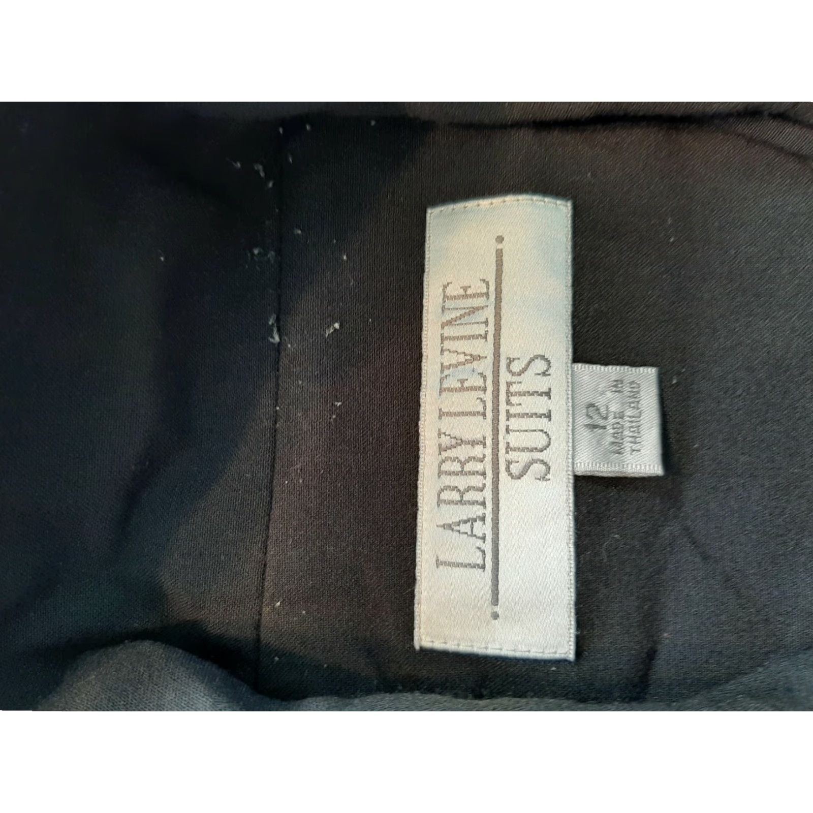 SOMET Larry Levine Womens Black Suit 2 Piece Jacket Skirt 1 Button Size 12 Some Stains Womens Size XL / US 12-14 / IT 48-50 - 5 Thumbnail