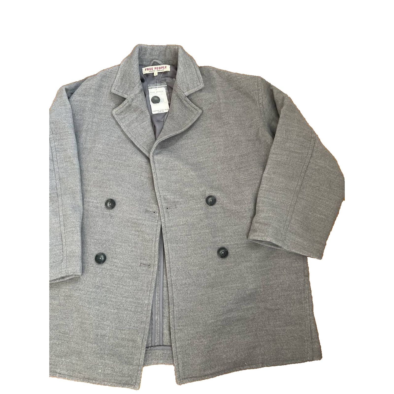 Free People FREE PEOPLE Hannah Slouchy Gray Blazer Medium A001893 Size M / US 6-8 / IT 42-44 - 4 Thumbnail