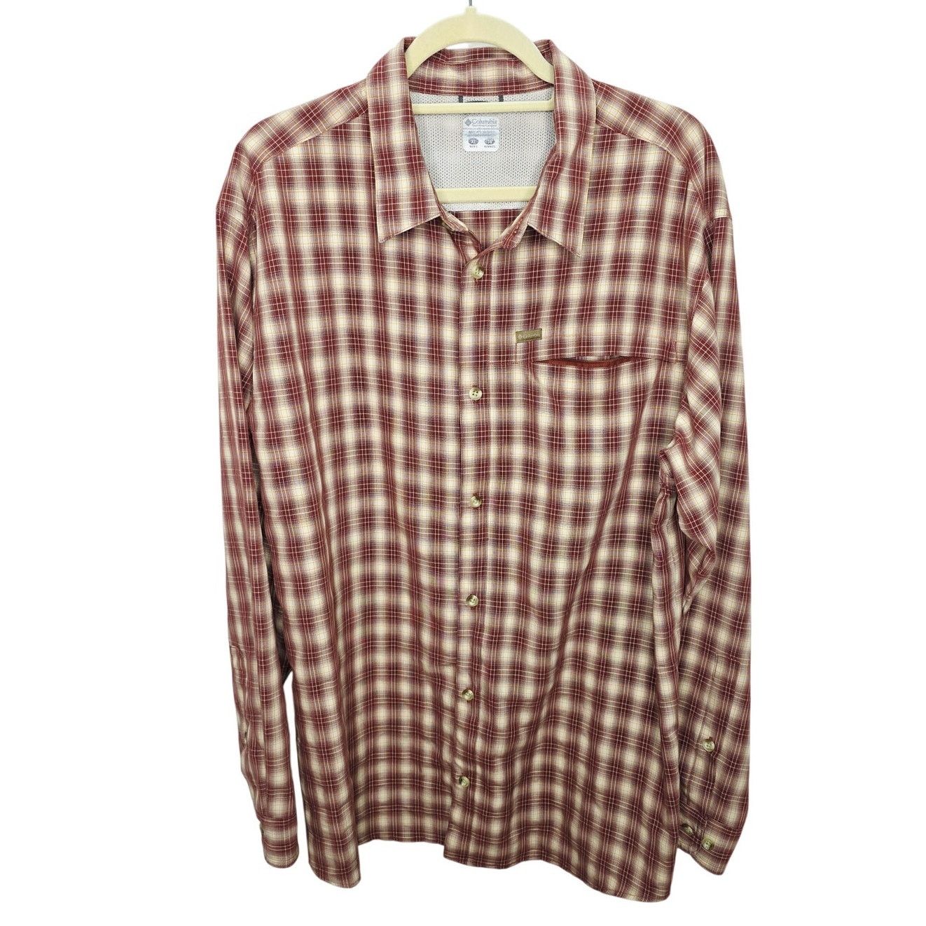 Columbia Columbia Omni Shield Brown Plaid Button Up Shirt Casual Size US XL / EU 56 / 4 - 1 Thumbnail