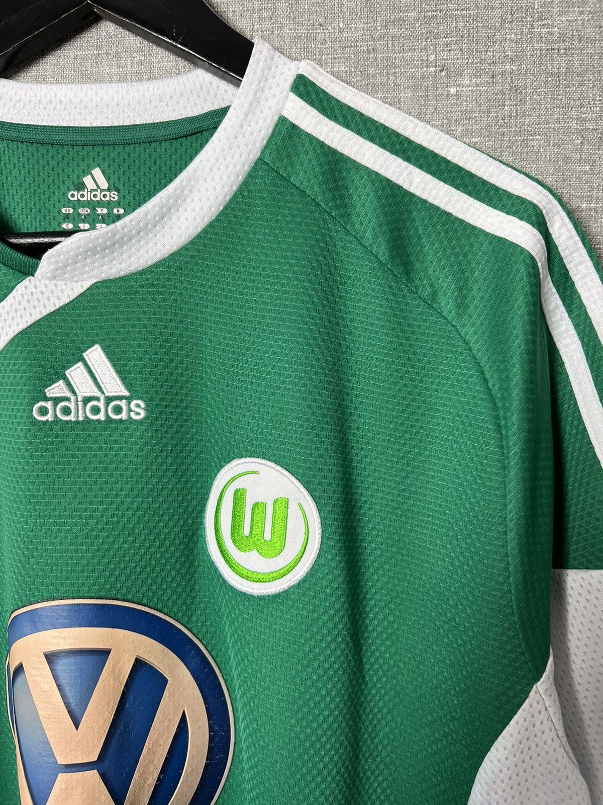 Adidas Rare Adidas Wolfsburg 2009 - 2010 Bundesliga VFL Away Jersey Size US XL / EU 56 / 4 - 5 Thumbnail