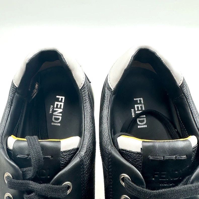 Fendi Fendi Black Printed LaceUp Sneakers Size 39.5 Size US 8.5 / EU 41-42 - 5 Thumbnail