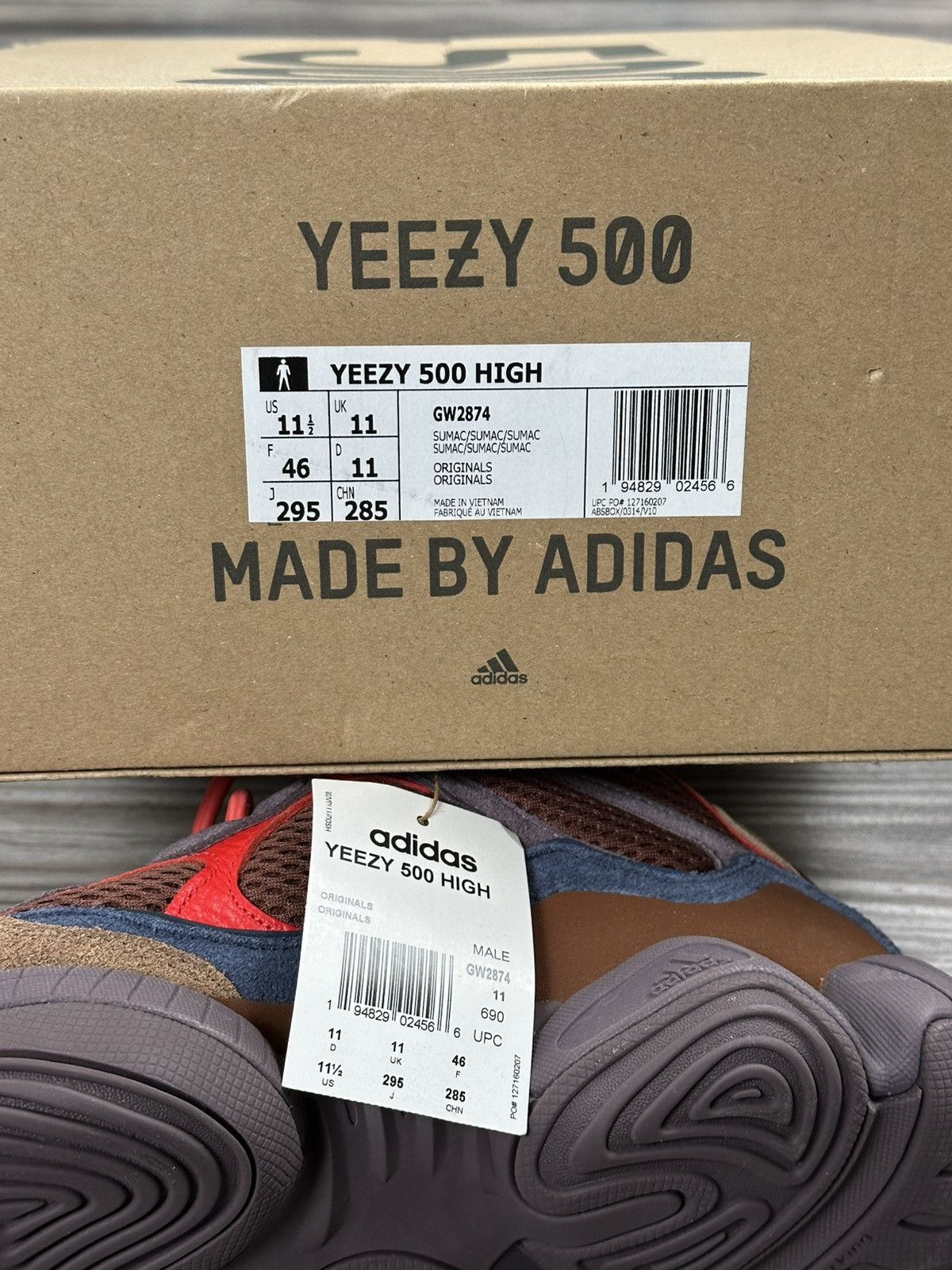 Yeezy Adidas Yeezy 500 High Sumac Size US 11.5 / EU 44-45 - 8 Thumbnail