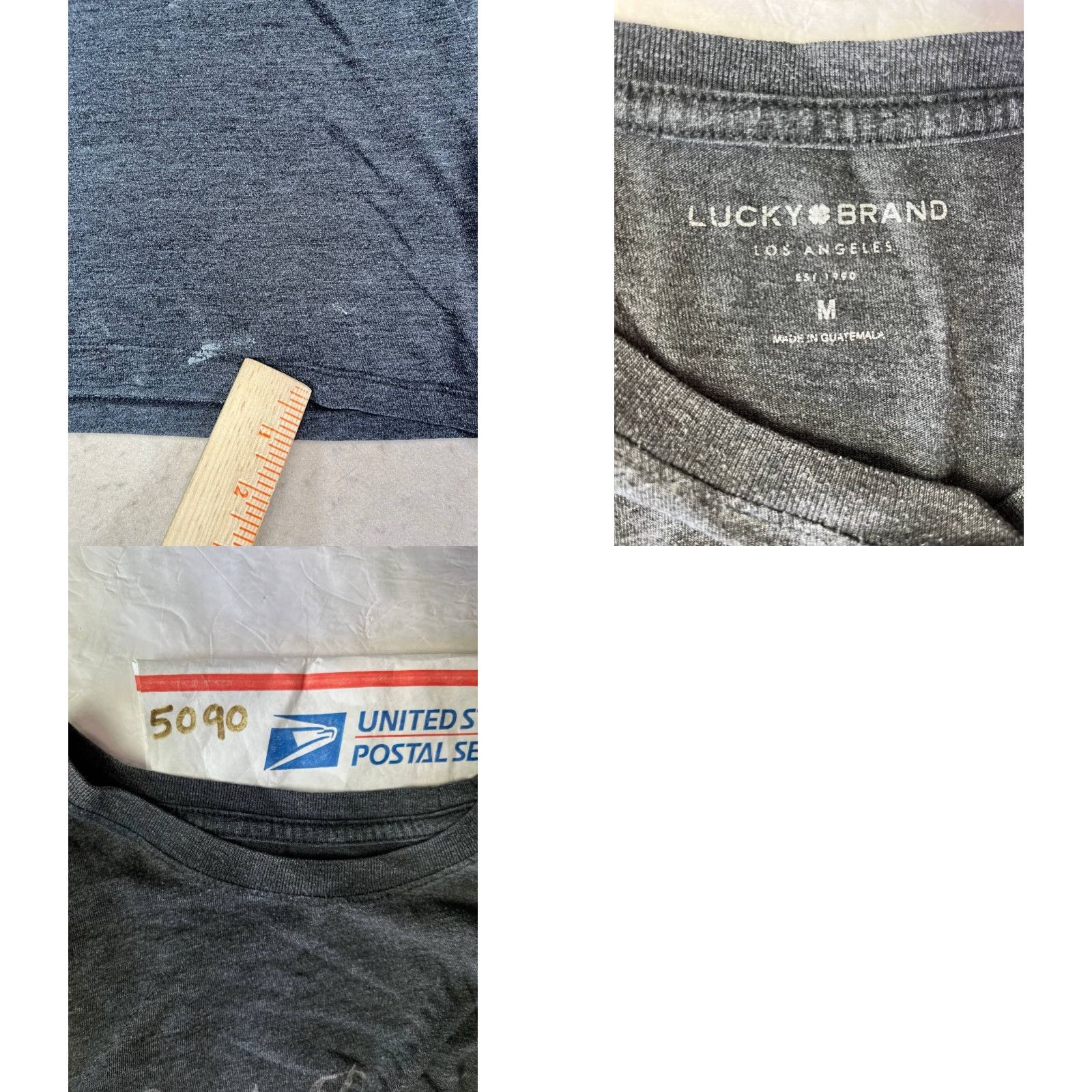 Lucky Brand Lucky Brand Gray Short Sleeve Crew Neck Motorcycle T-Shirt Men M Graphic Print Logo Crew Neck Breathable Lightweight Vintage No Size US M / EU 48-50 / 2 - 8 Thumbnail