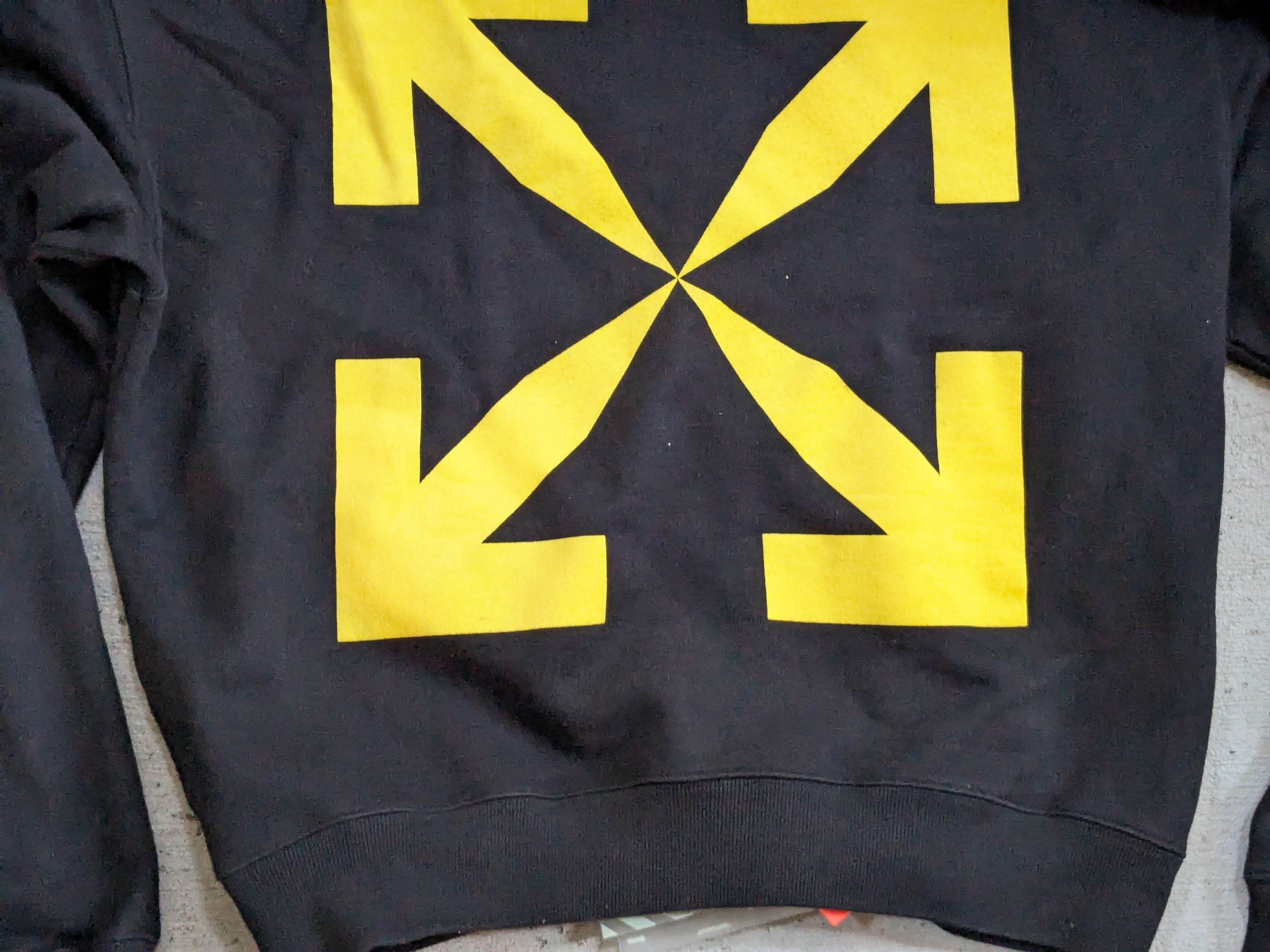 Off-White Off-White Athletics Hoodie Sweatshirt Black Yellow Medium Size US M / EU 48-50 / 2 - 6 Thumbnail