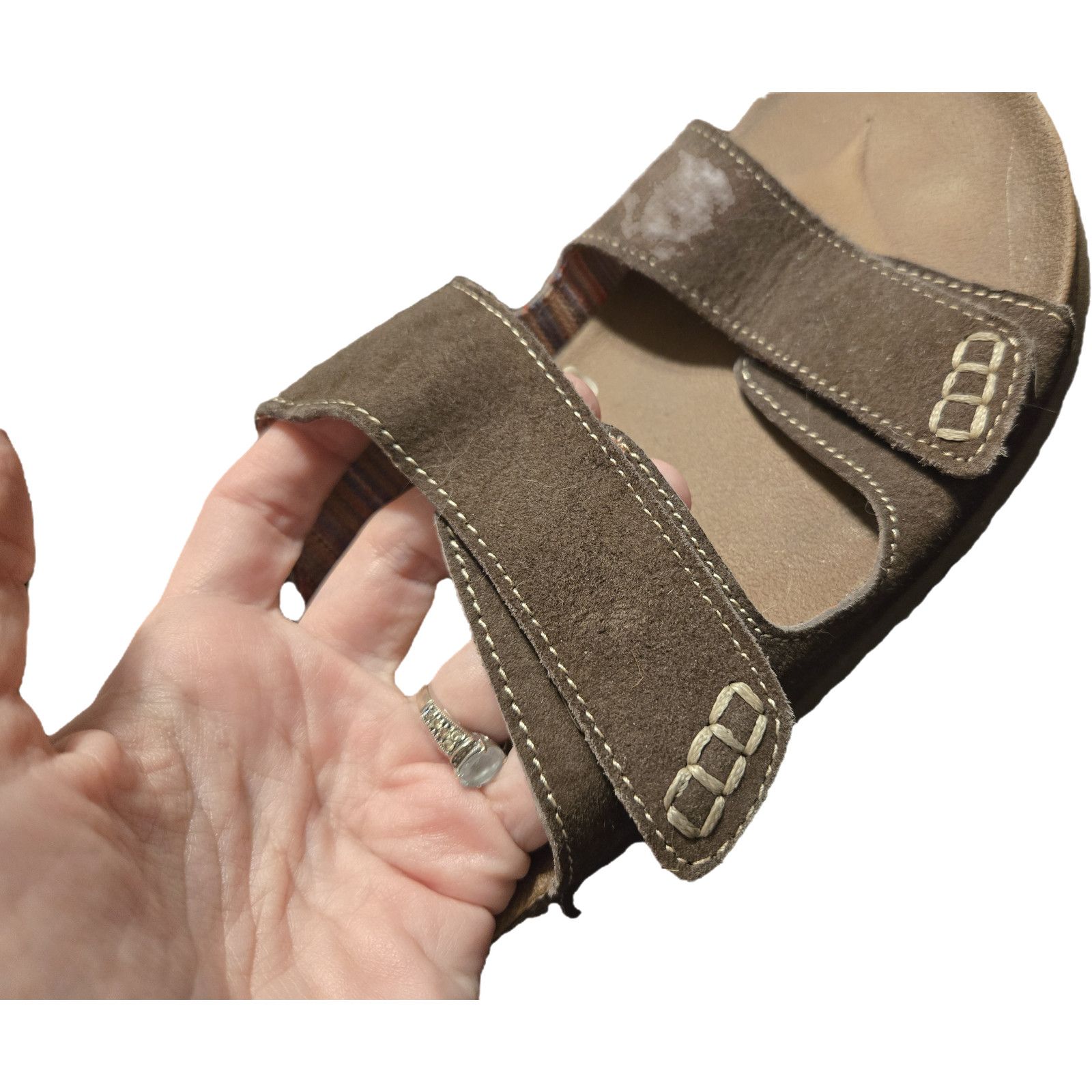 SKECHERS Skechers Arch Fit Brown leather Double Strap Slides 8 sandal Size US 8 / IT 38 - 6 Thumbnail