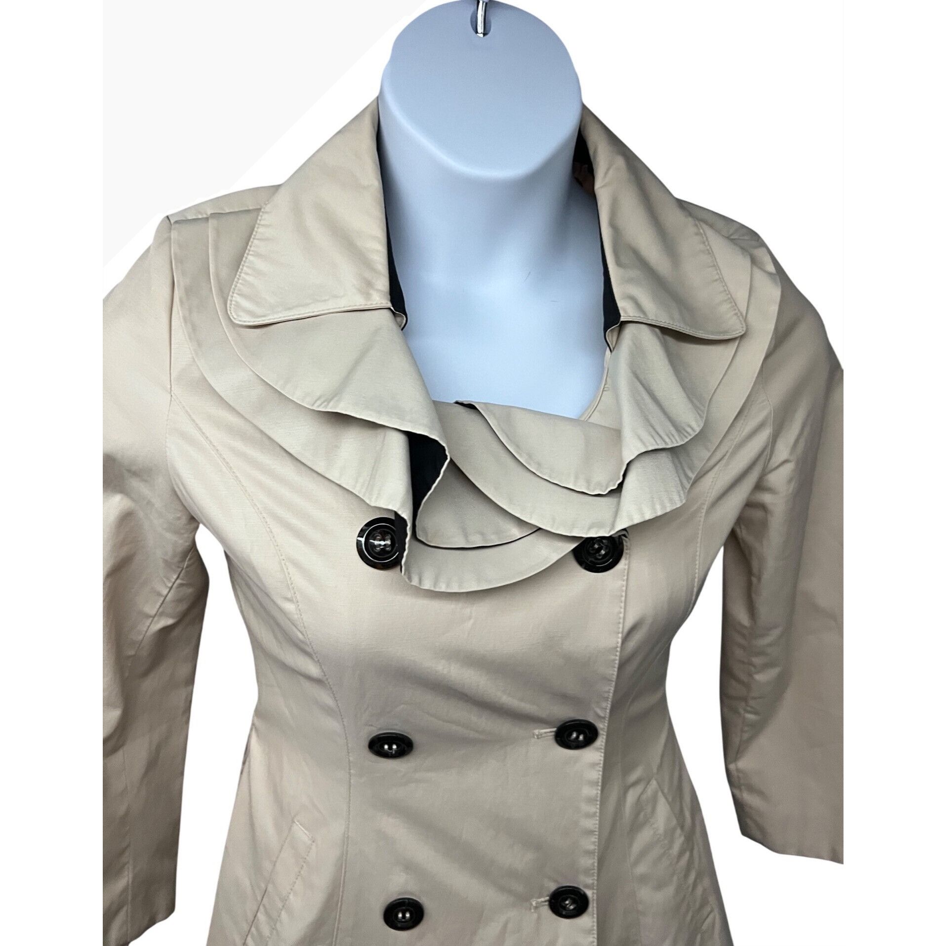 Betsey Johnson Betsey Johnson Beige Double Breasted Belted Lined Trench Coa Size S / US 4 / IT 40 - 5 Thumbnail