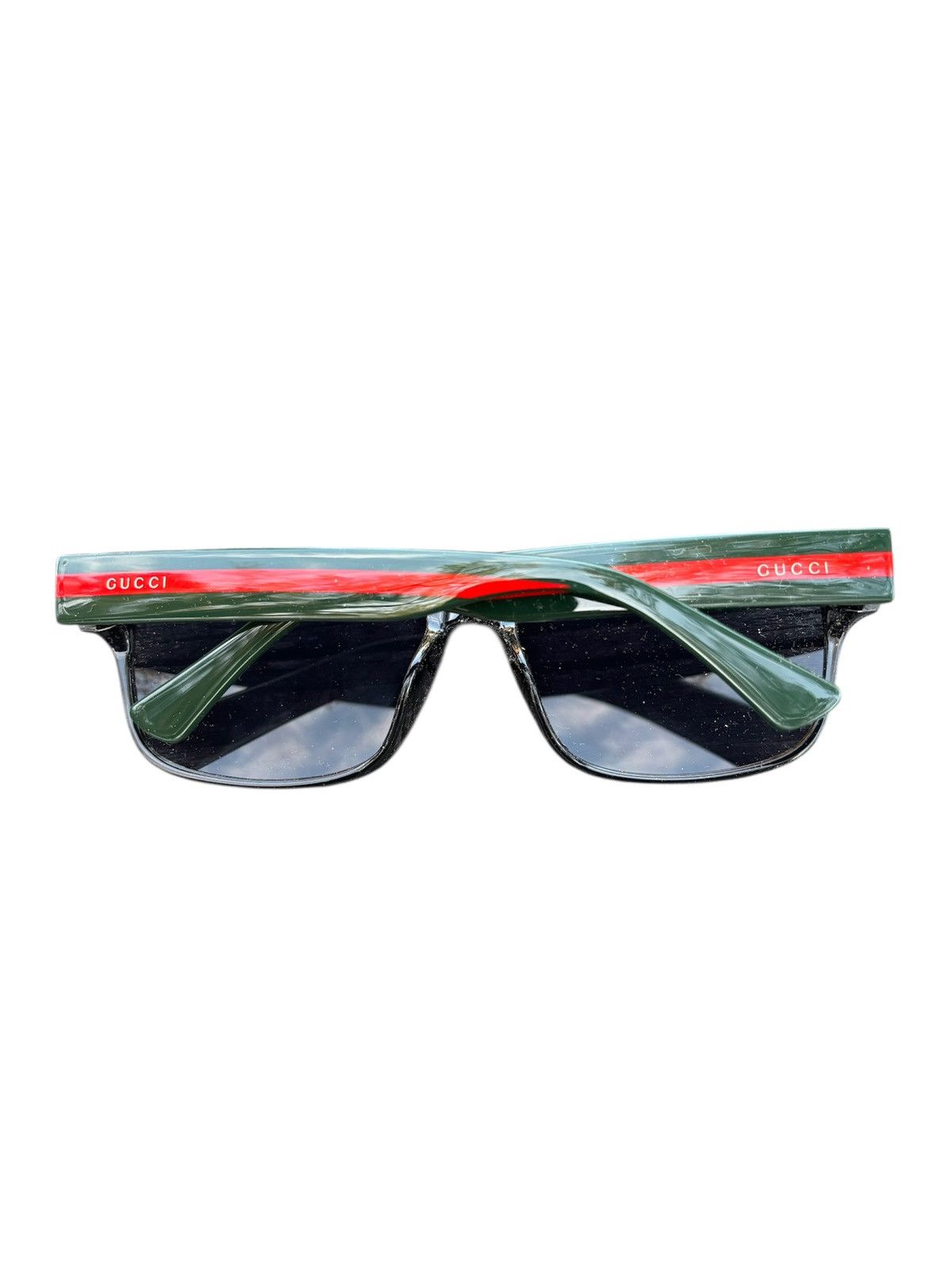 Gucci NEW Gucci Grey and Black Rectangular Sunglasses Size ONE SIZE - 5 Thumbnail