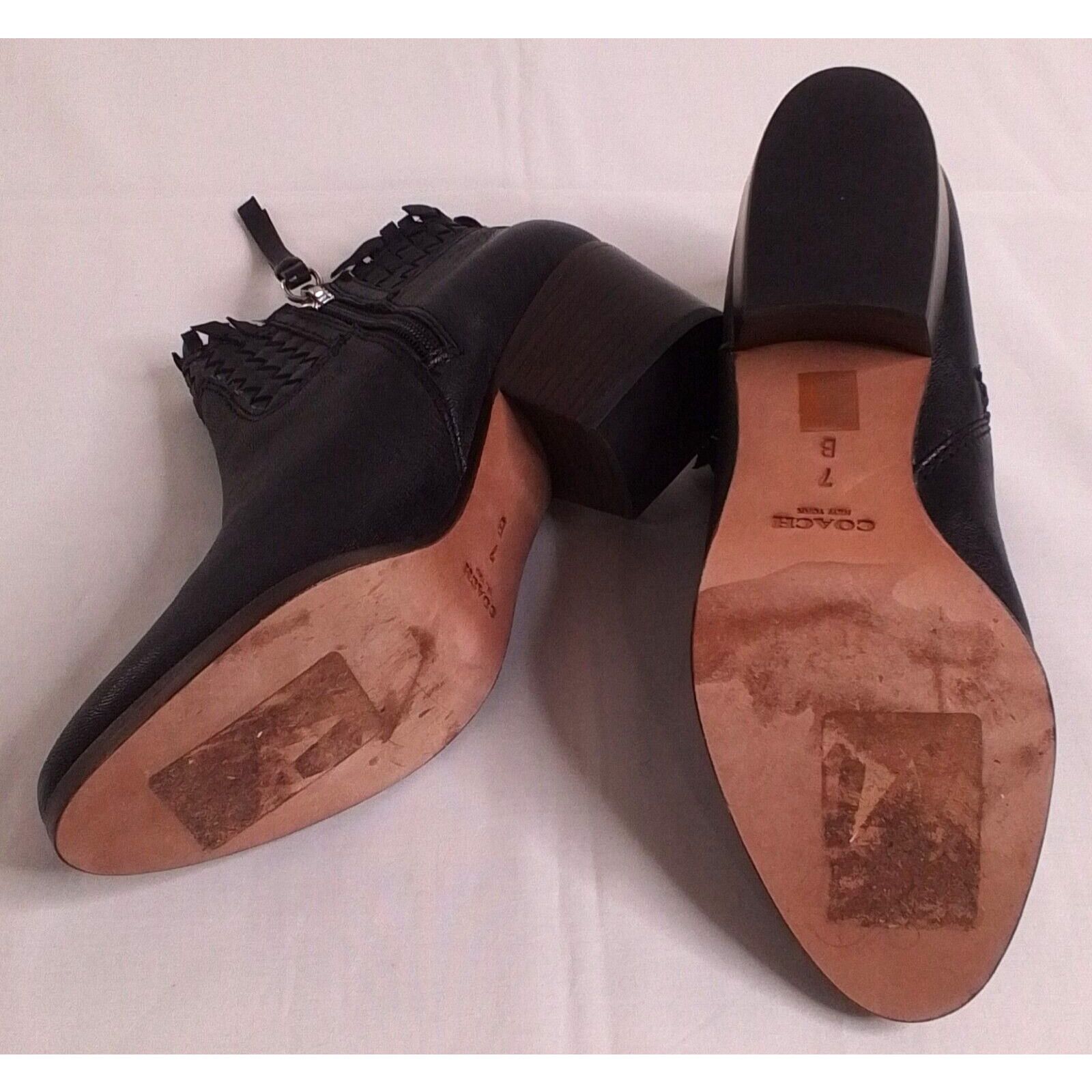 Coach Coach Boots Women's 7B Black Leather Bootie #W3143 Size US 7 / IT 37 - 4 Thumbnail