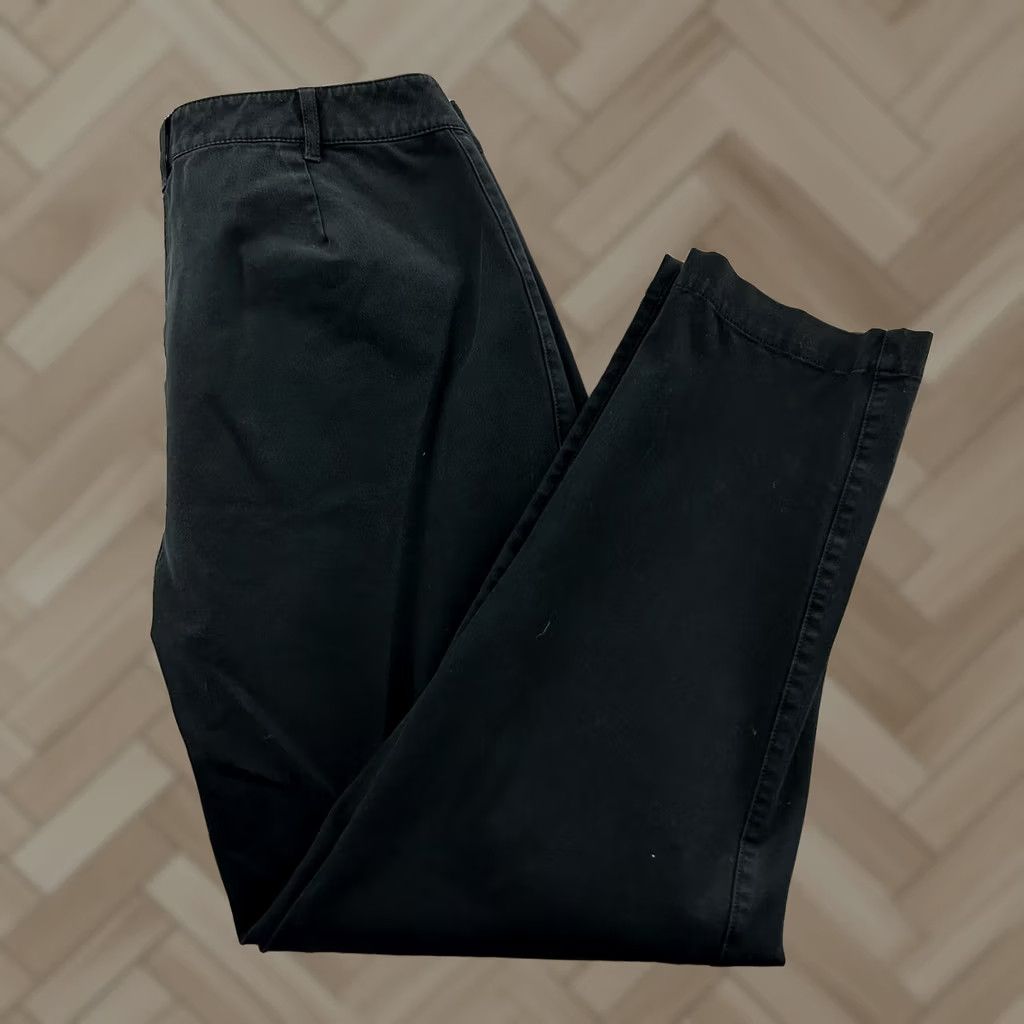 Eileen Fisher Eileen Fisher Flat Front Khaki Pants Women's S Black Khakis Flat Front Pants Women S Black Size 28" / US 6 / IT 42 - 1 Thumbnail