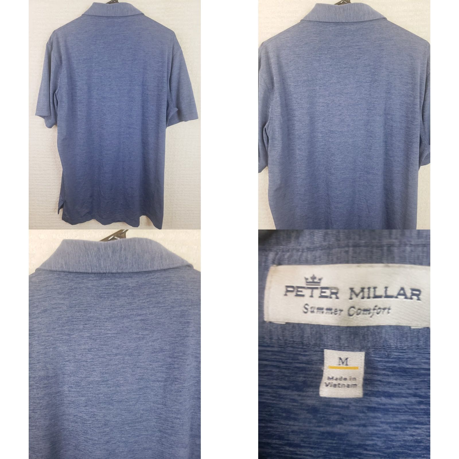 Peter Millar Peter Millar Summer Comfort Polo Shirt Men's M Blue Striped Stretch Logo Citidel Military College Casual Golf Walking Size US M / EU 48-50 / 2 - 8 Thumbnail