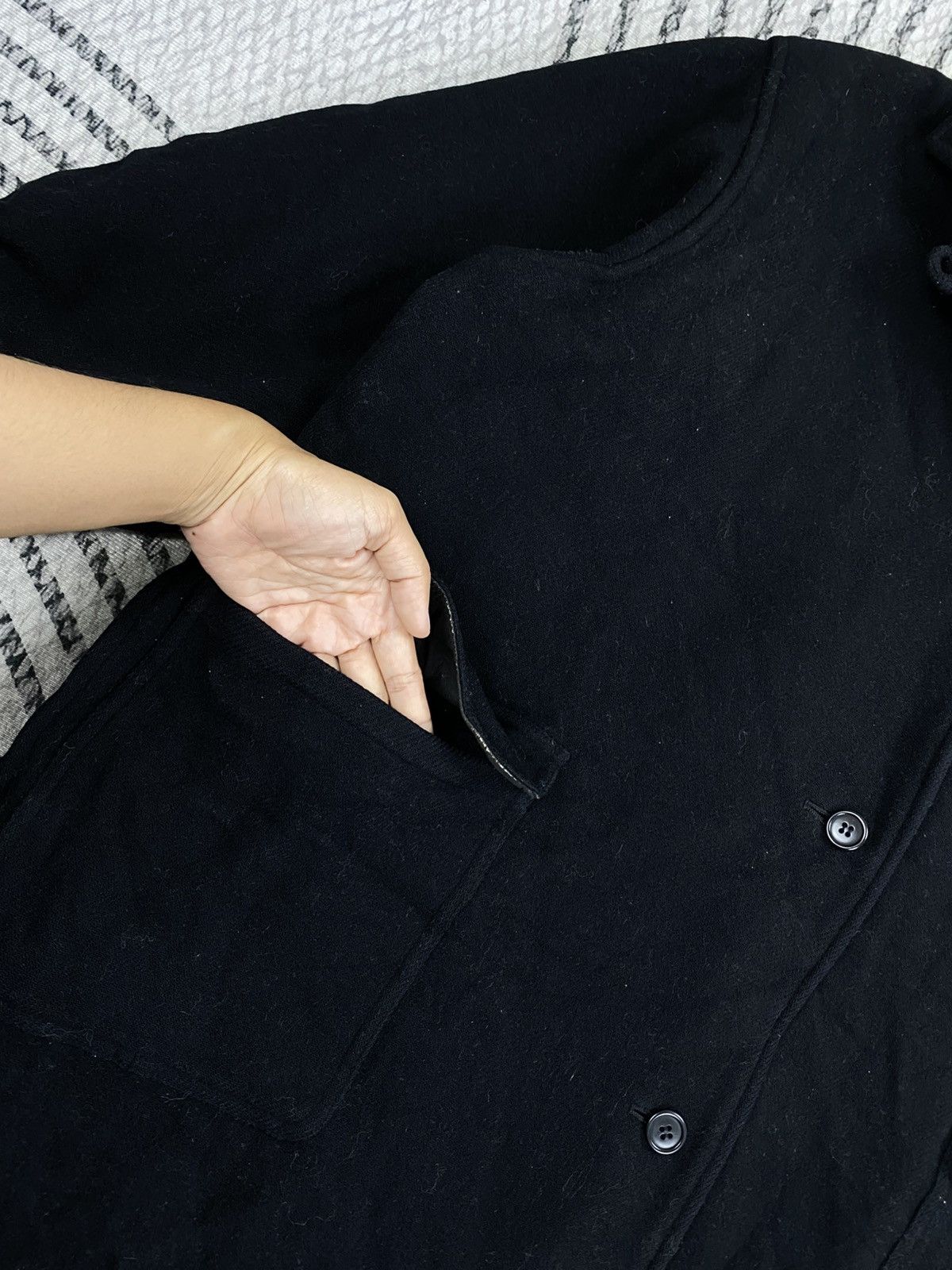 Comme des Garcons Vintage Comme des Garçons Wool Long Jacket Size US XL / EU 56 / 4 - 9 Thumbnail