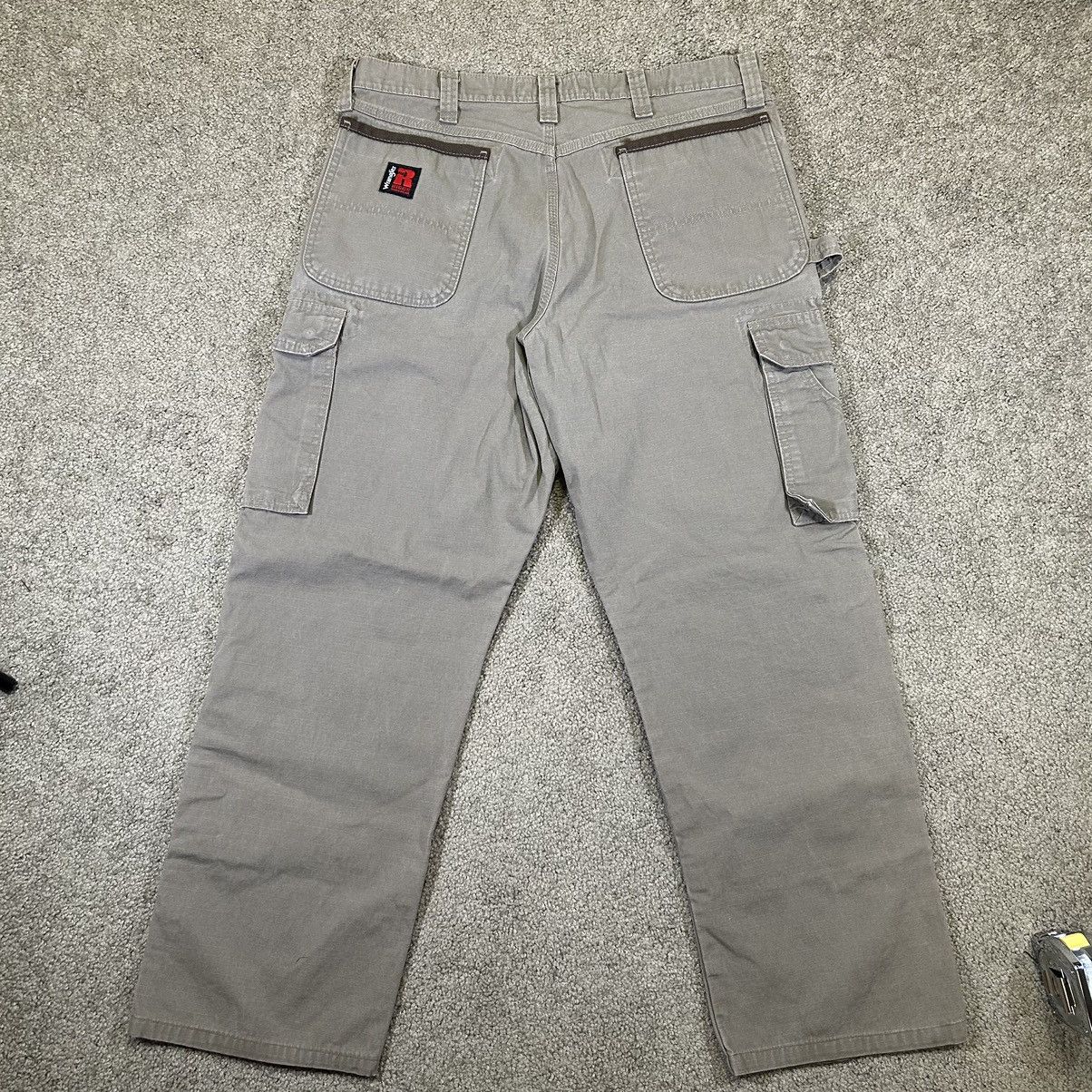 Vintage × Wrangler Crazy Vintage Y2K Wrangler Riggs Double Knee Cargo Pants Size US 35 - 1 Thumbnail