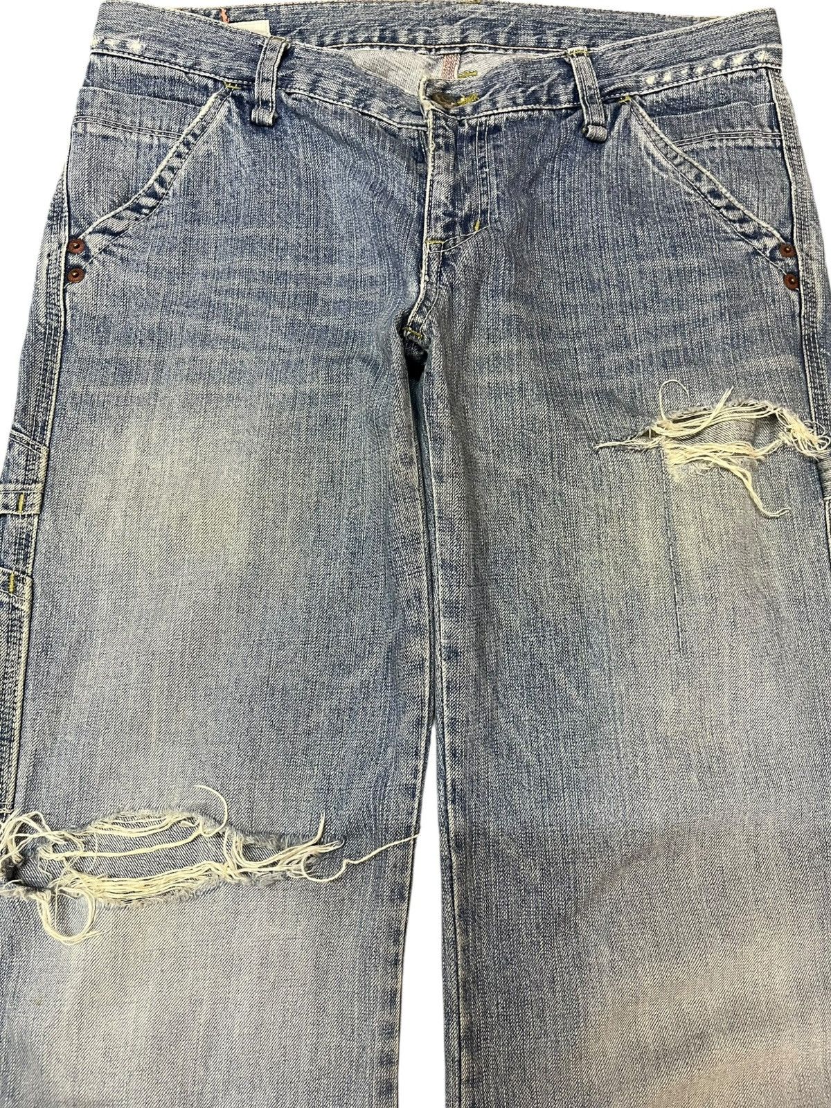 Japanese Brand Vintage Et Boit Carpenter Cargo Distressed Denim Size US 33 - 2 Thumbnail