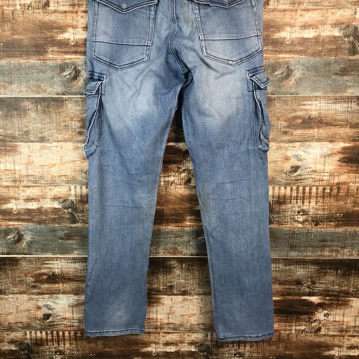 Japanese Brand Blue Monster vintage thrashed tactical Denim Pants #A2090 Size US 32 / EU 48 - 17 Thumbnail
