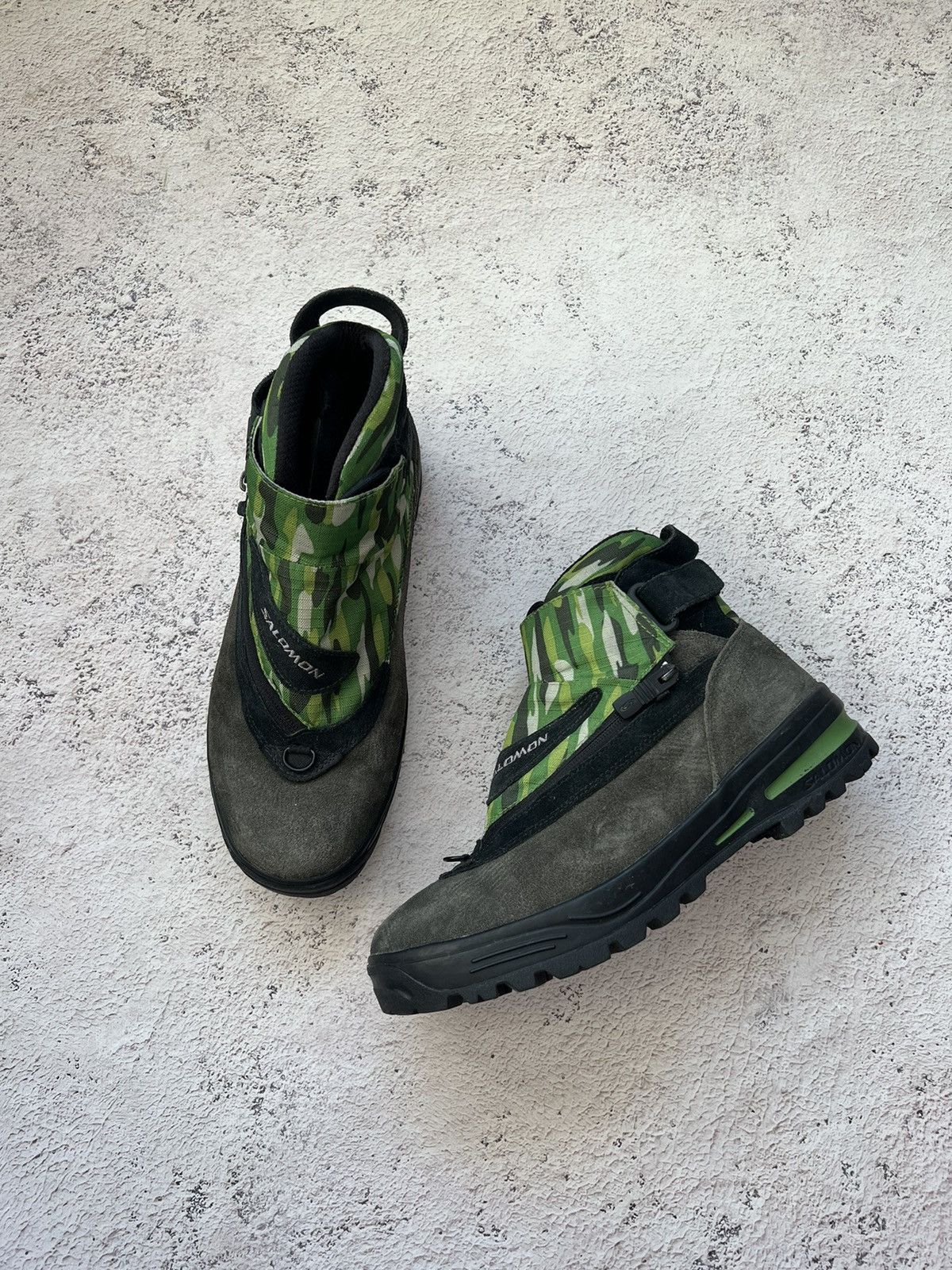 Salomon × Vintage 2008 Salomon Adventure 7 Camo Suede Hi- Top Boots Size US 9 / EU 42 - 8 Thumbnail